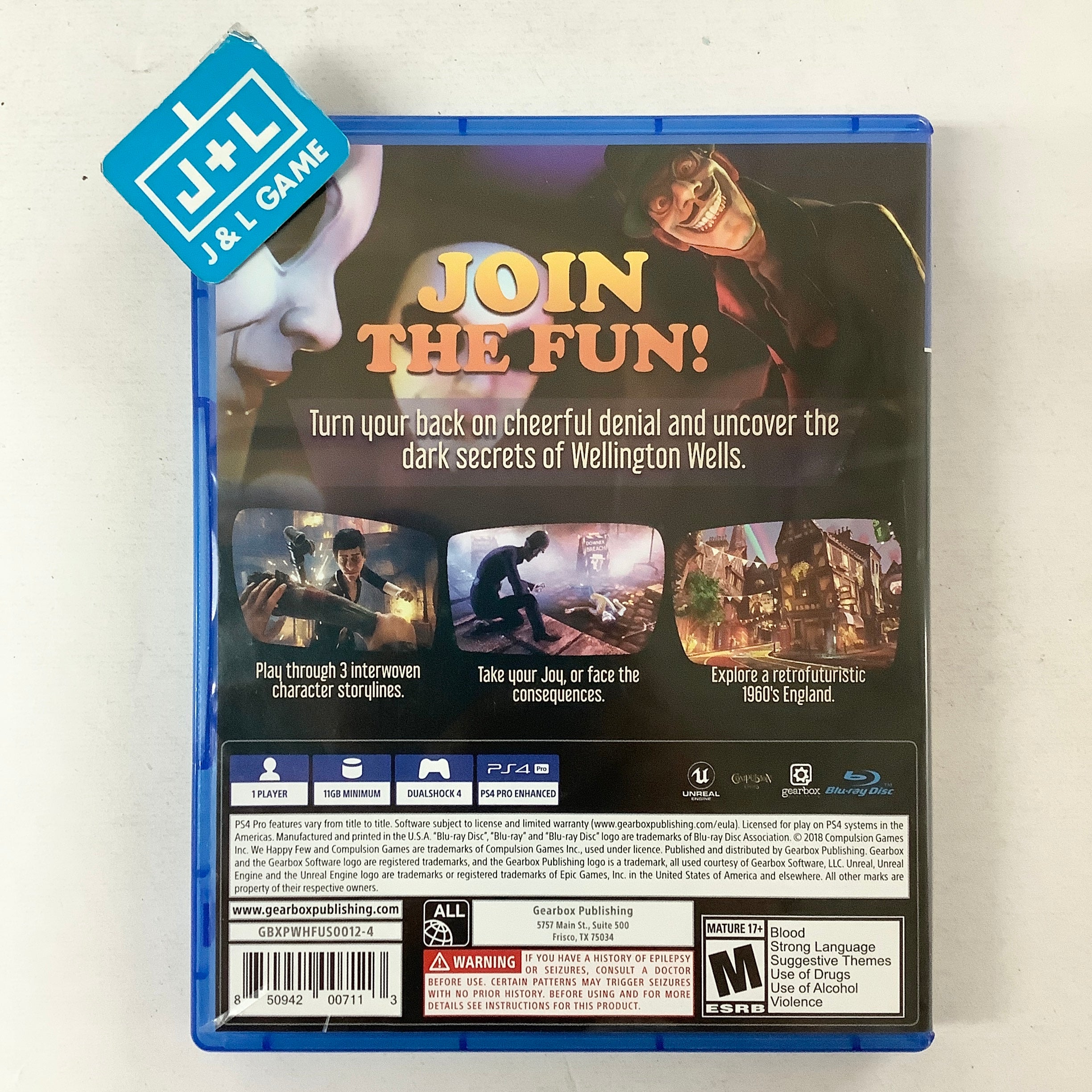 We Happy Few - (PS4) PlayStation 4 [Pre-Owned] Video Games Gearbox Publishing
