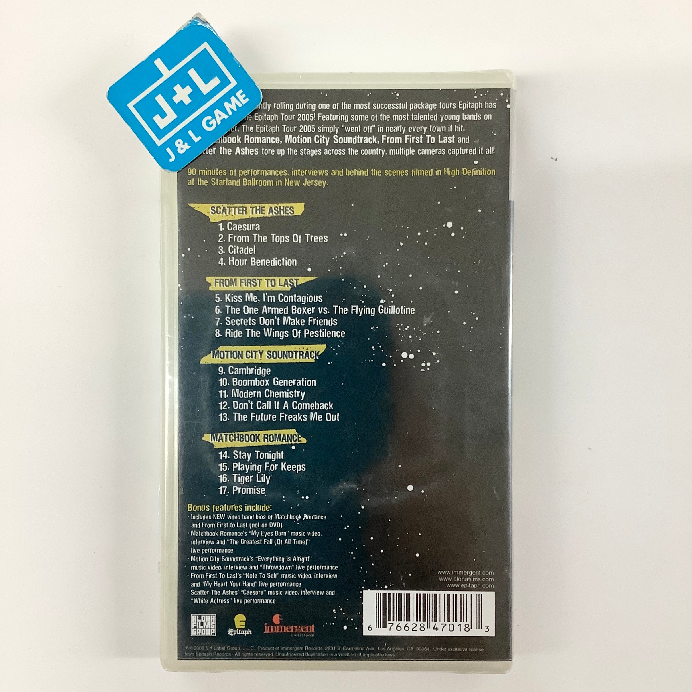 Epitaph Presents Epitaph Tour 2005 - PSP UMD Video | J&L Game