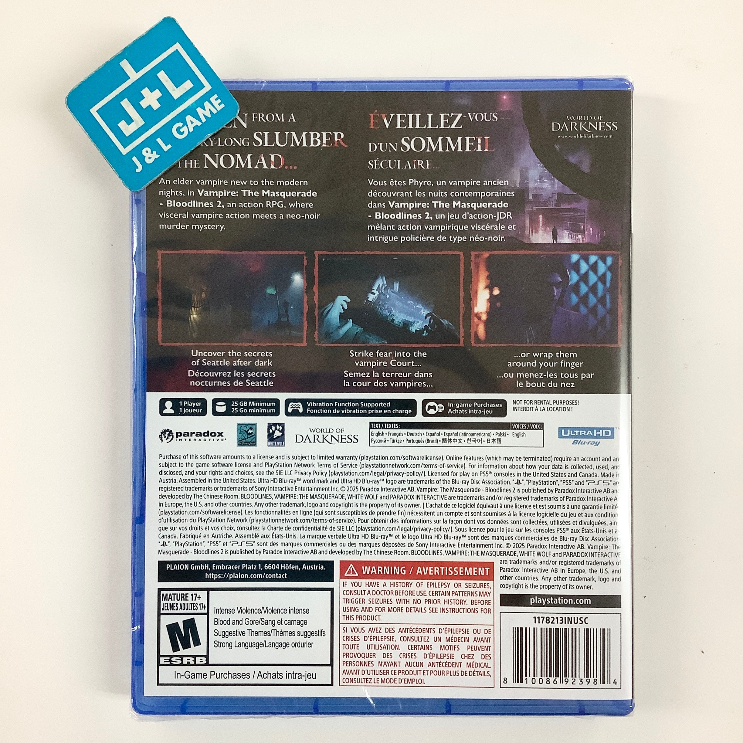 Vampire: The Masquerade - Bloodlines 2 - (PS5) PlayStation 5 Video Games Deep Silver