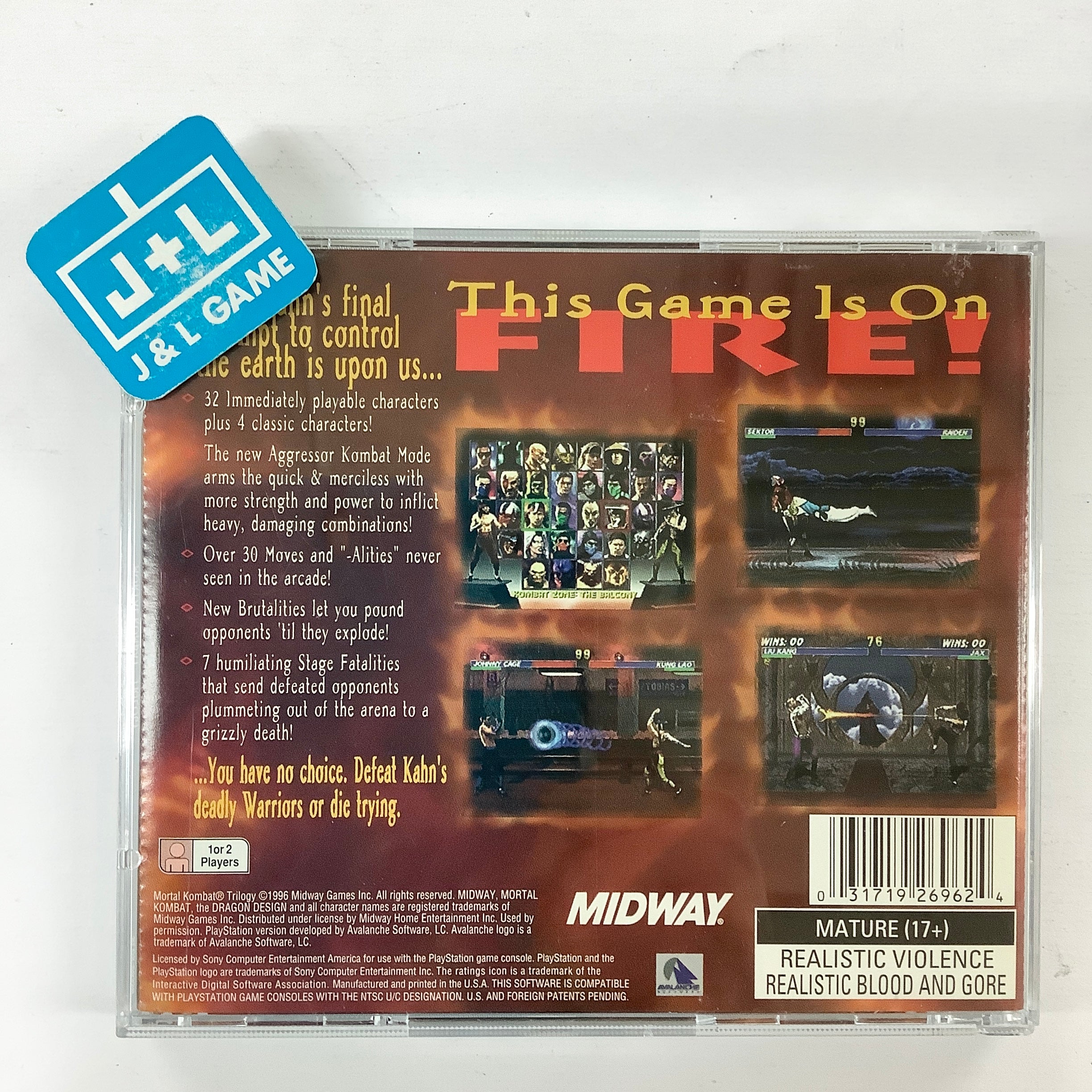 Mortal Kombat Trilogy - (PS1) PlayStation 1 [Pre-Owned] Video Games Midway   