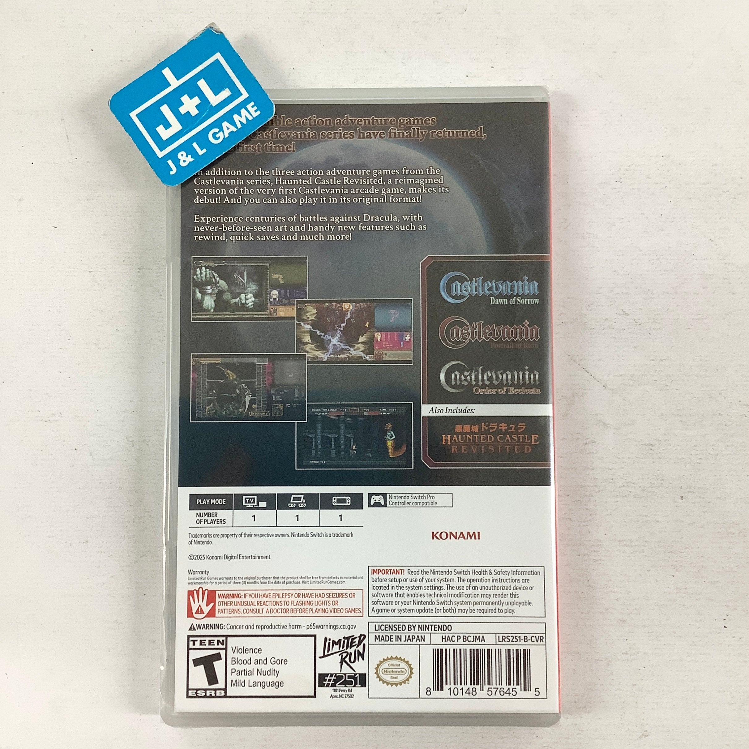 Castlevania Dominus Collection (Portrait of Ruin Cover) (Limited Run #251) - (NSW) Nintendo Switch Video Games Limited Run Games