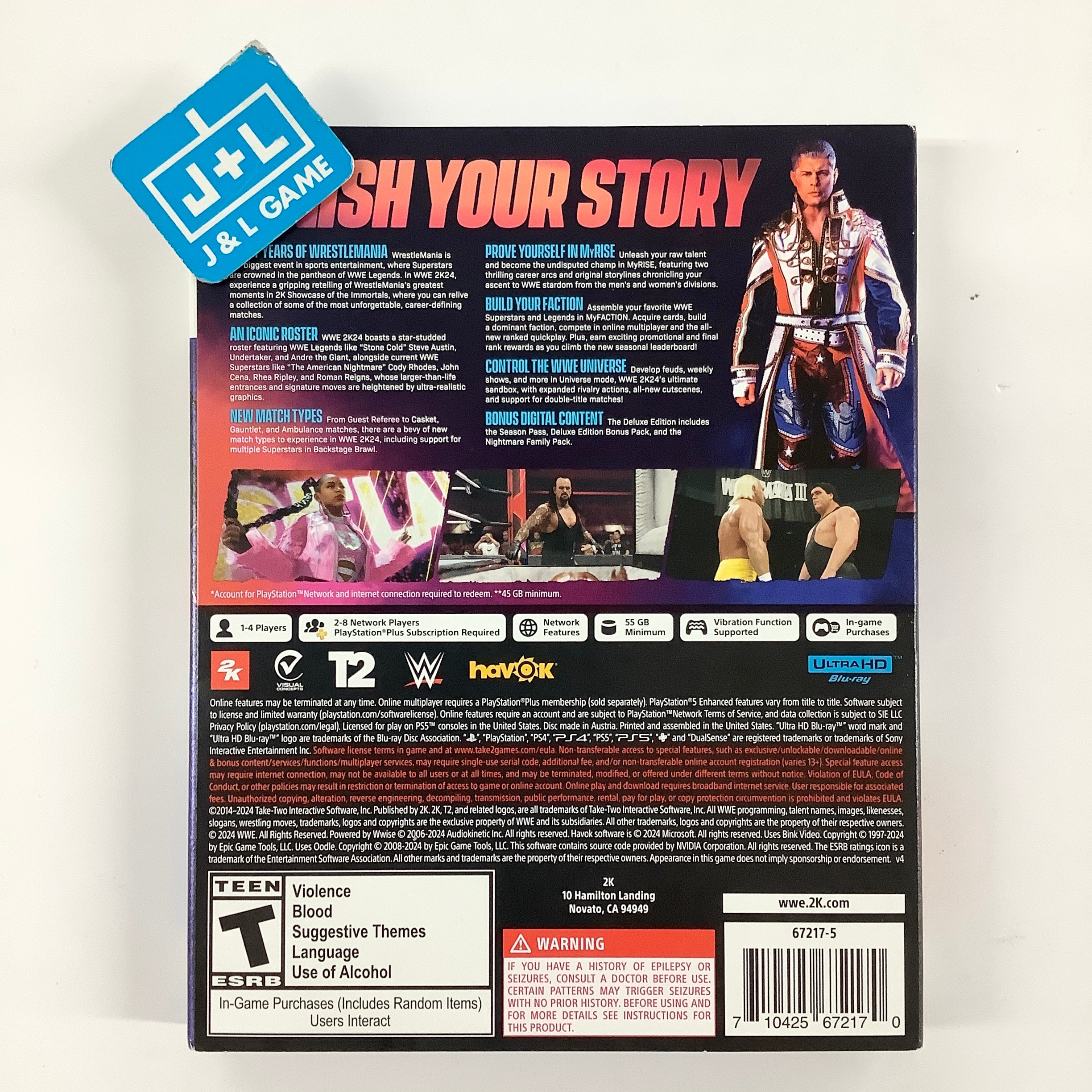 WWE 2K24 (Deluxe Edition) - (PS5) PlayStation 5 Video Games 2K