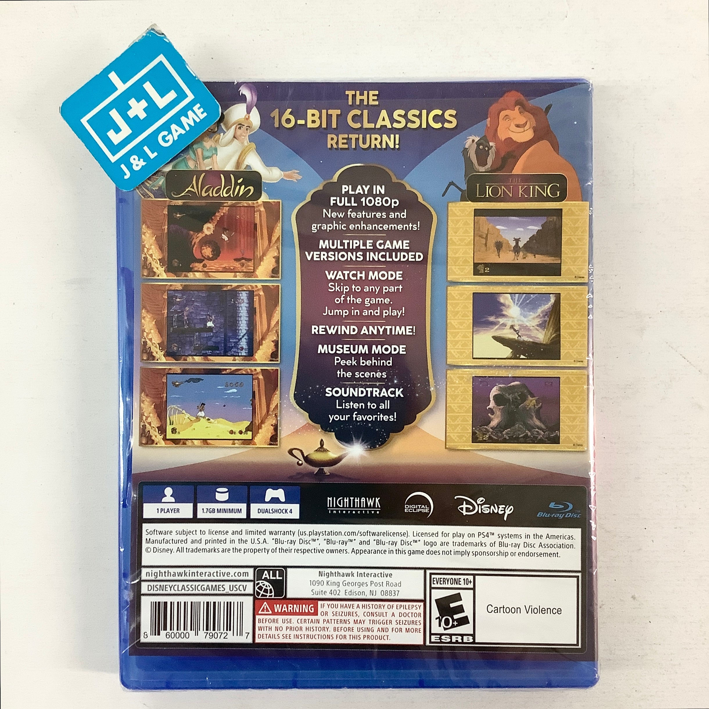 Disney Classic Games: Aladdin and the Lion King - (PS4) PlayStation 4 Video Games Nighthawk Interactive