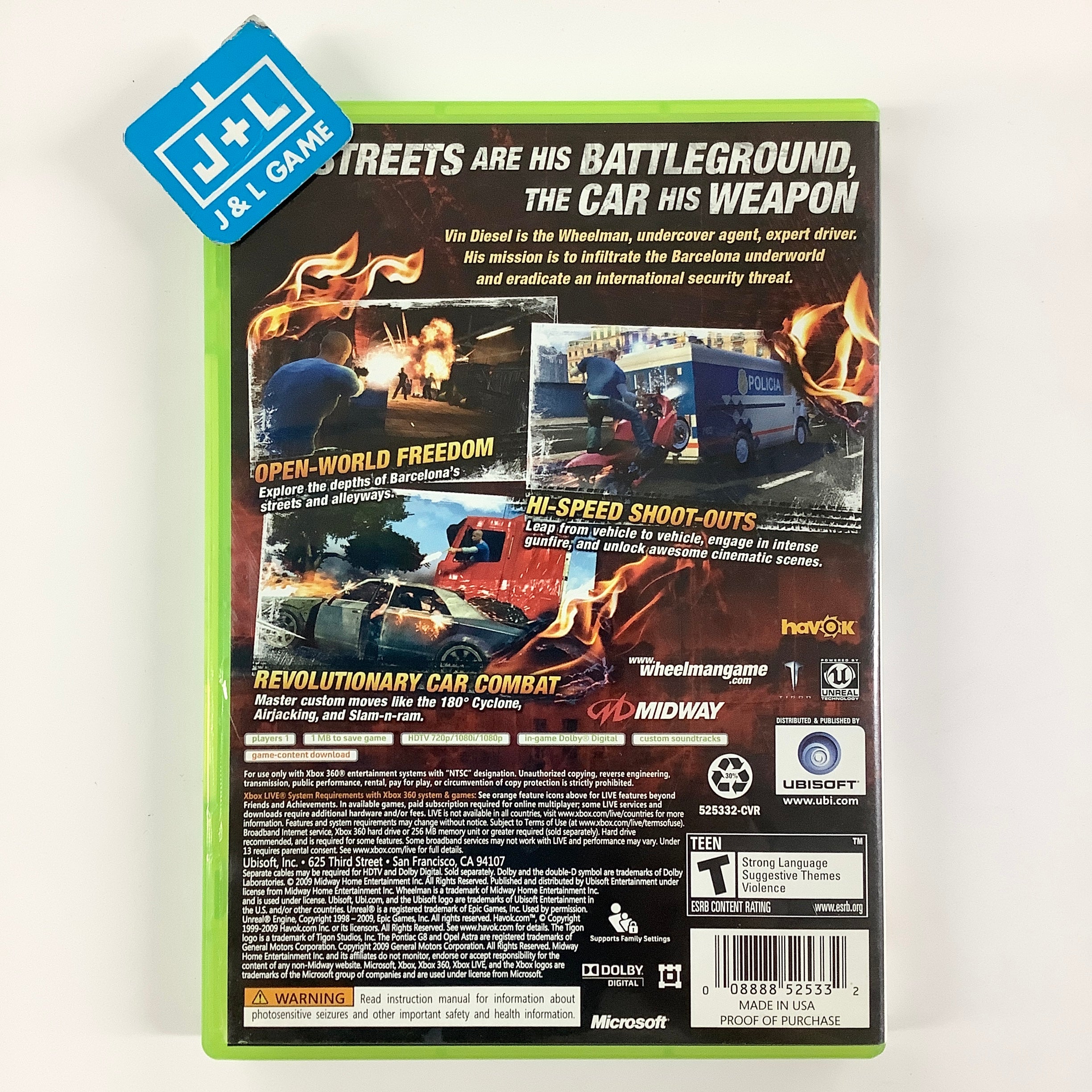 Wheelman - Xbox 360 [Pre-Owned] Video Games Ubisoft
