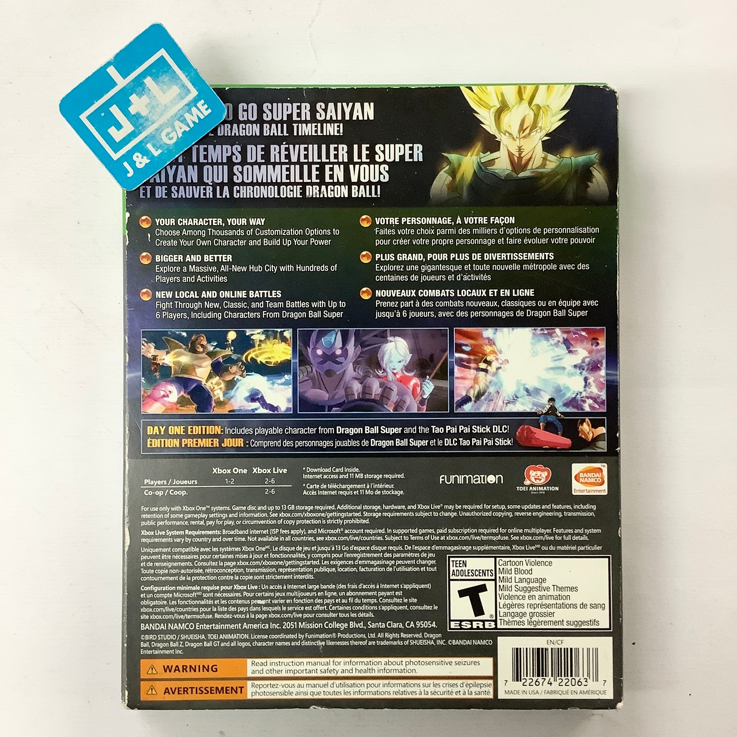 Dragon Ball: Xenoverse 2 (Day One Edition) - (XB1) Xbox One [Pre-Owned] Video Games BANDAI NAMCO Entertainment   