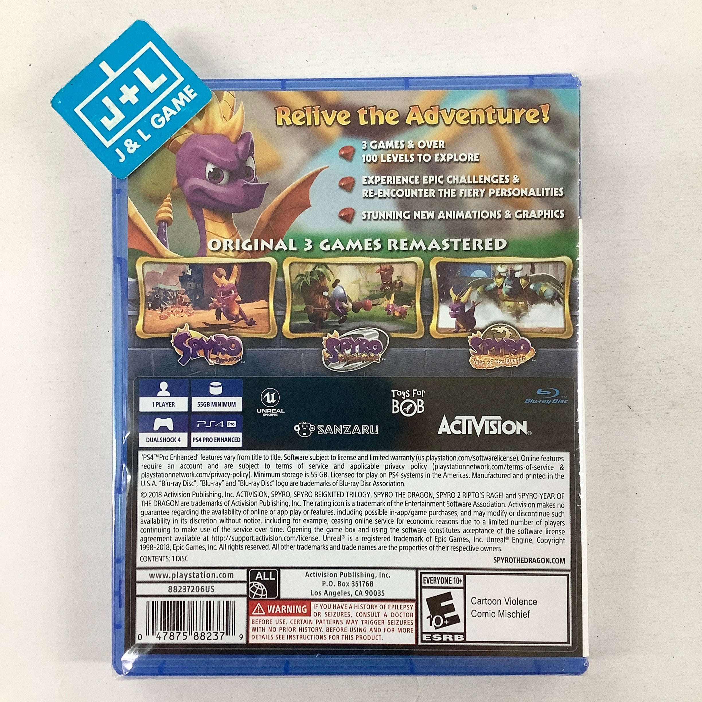 Spyro Reignited Trilogy - (PS4) PlayStation 4 Video Games ACTIVISION