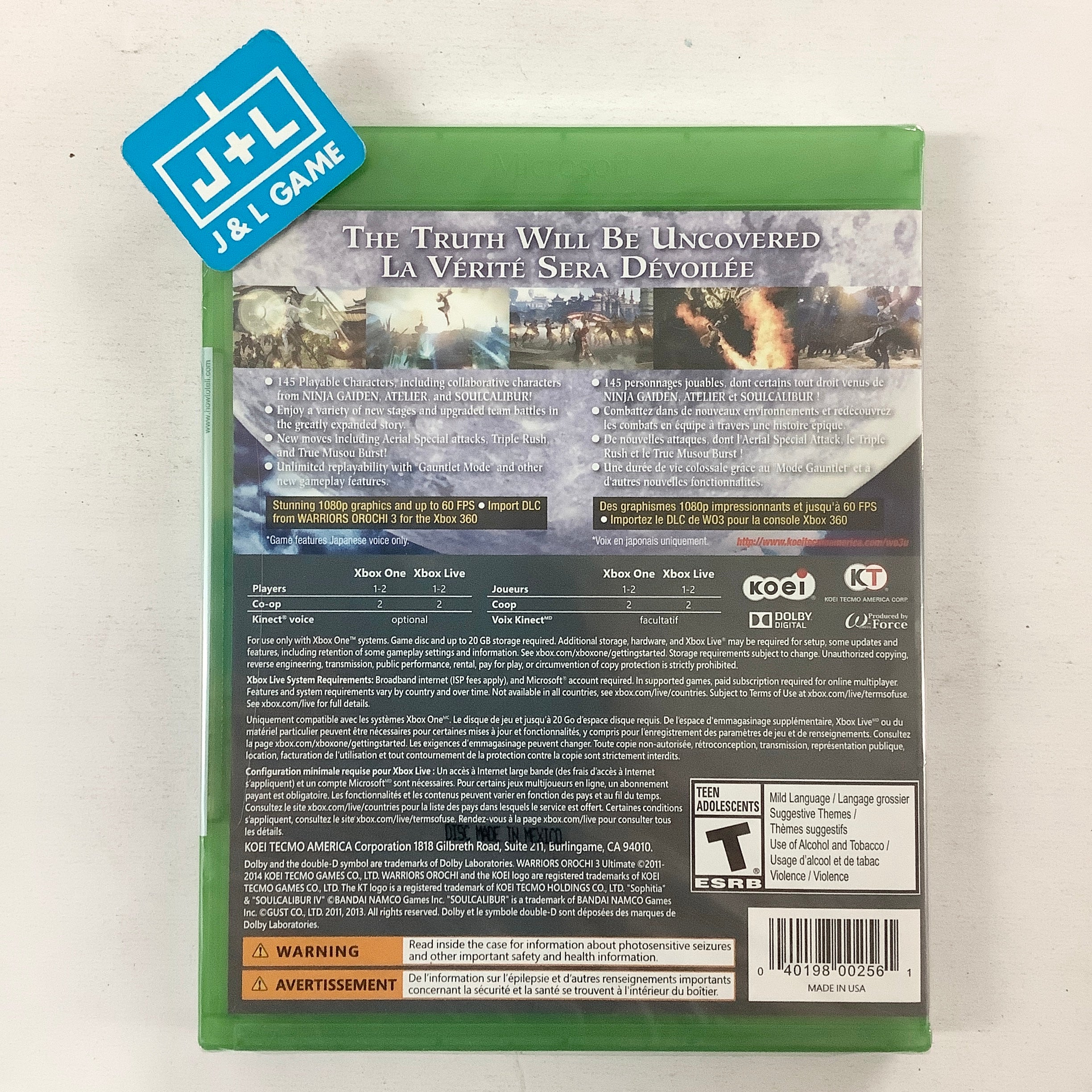Warriors Orochi 3 Ultimate - (XB1) Xbox One Video Games Koei Tecmo Games   
