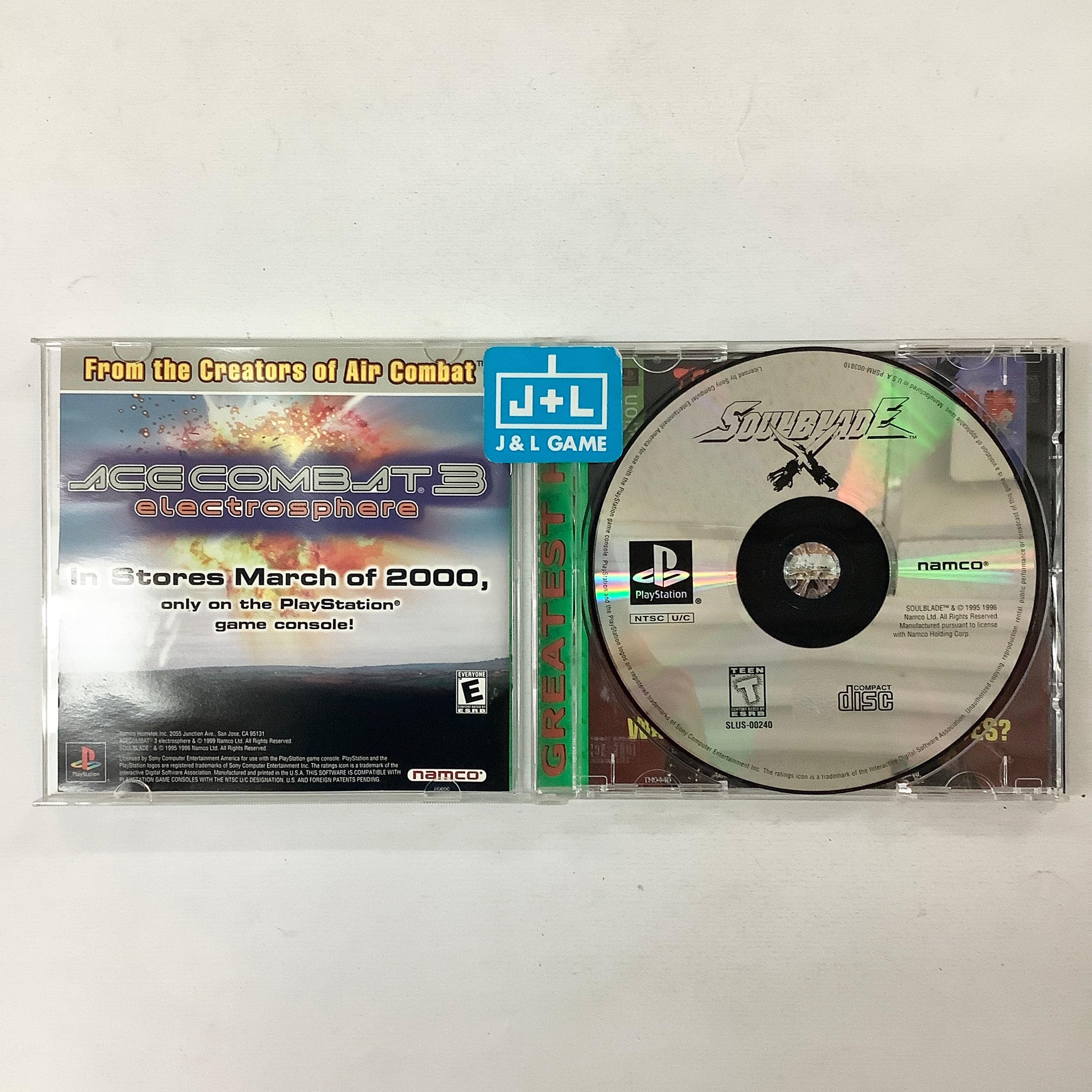 Soul Blade (Greatest Hits) - (PS1) PlayStation 1 [Pre-Owned] Video Games Namco   