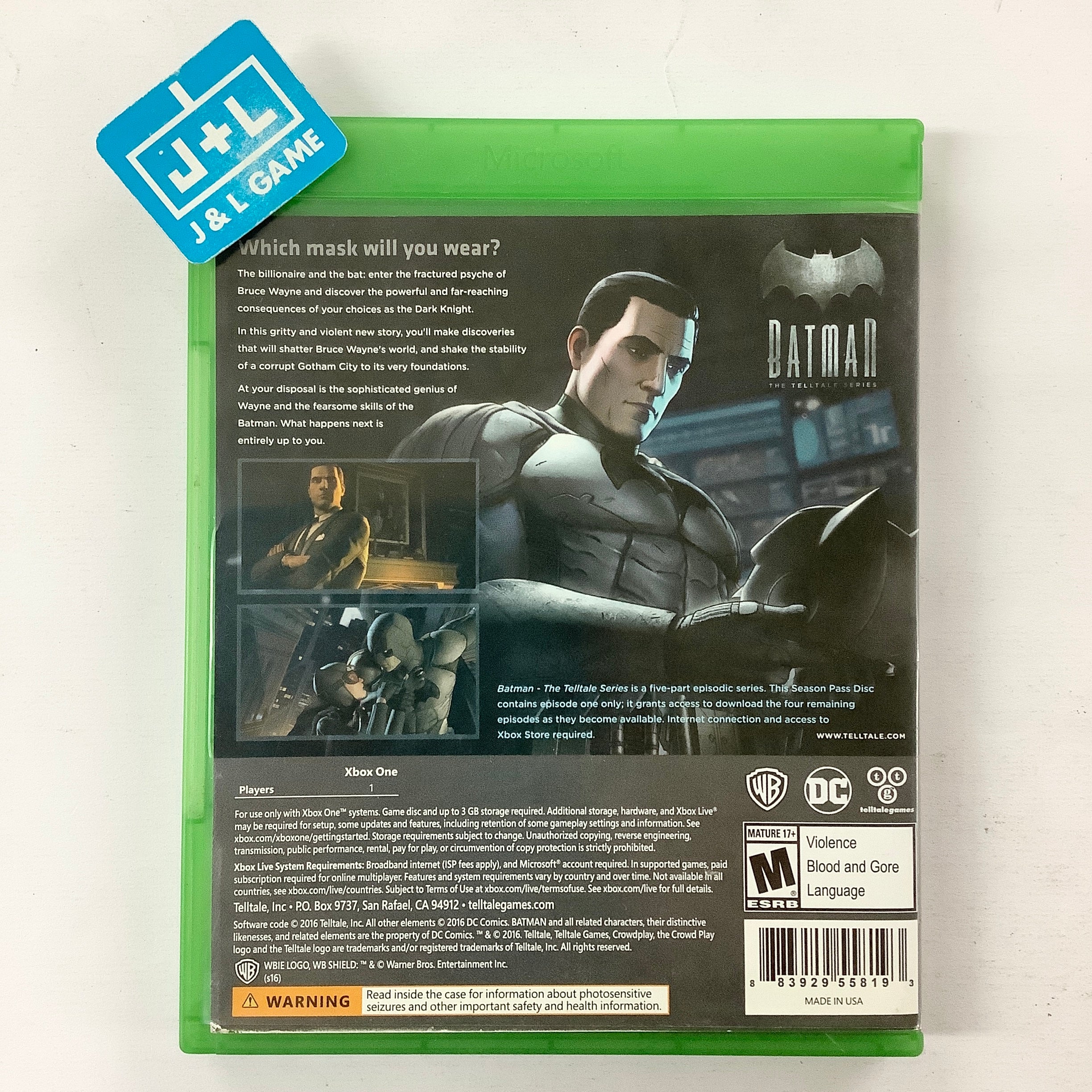 Batman: The Telltale Series - (XB1) Xbox One [Pre-Owned] Video Games Telltale Games   