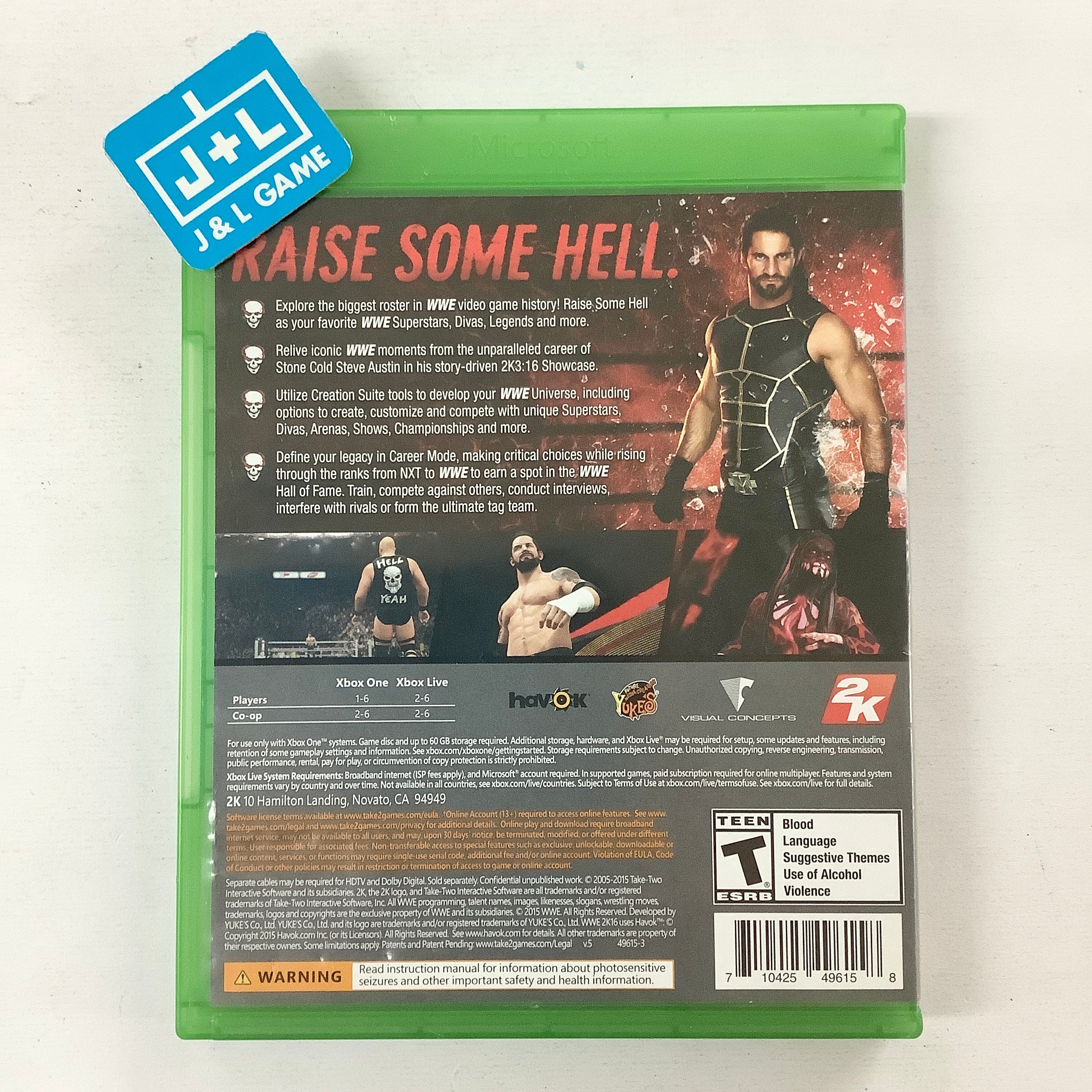 WWE 2K16 - (XB1) Xbox One [Pre-Owned] Video Games 2K Sports   