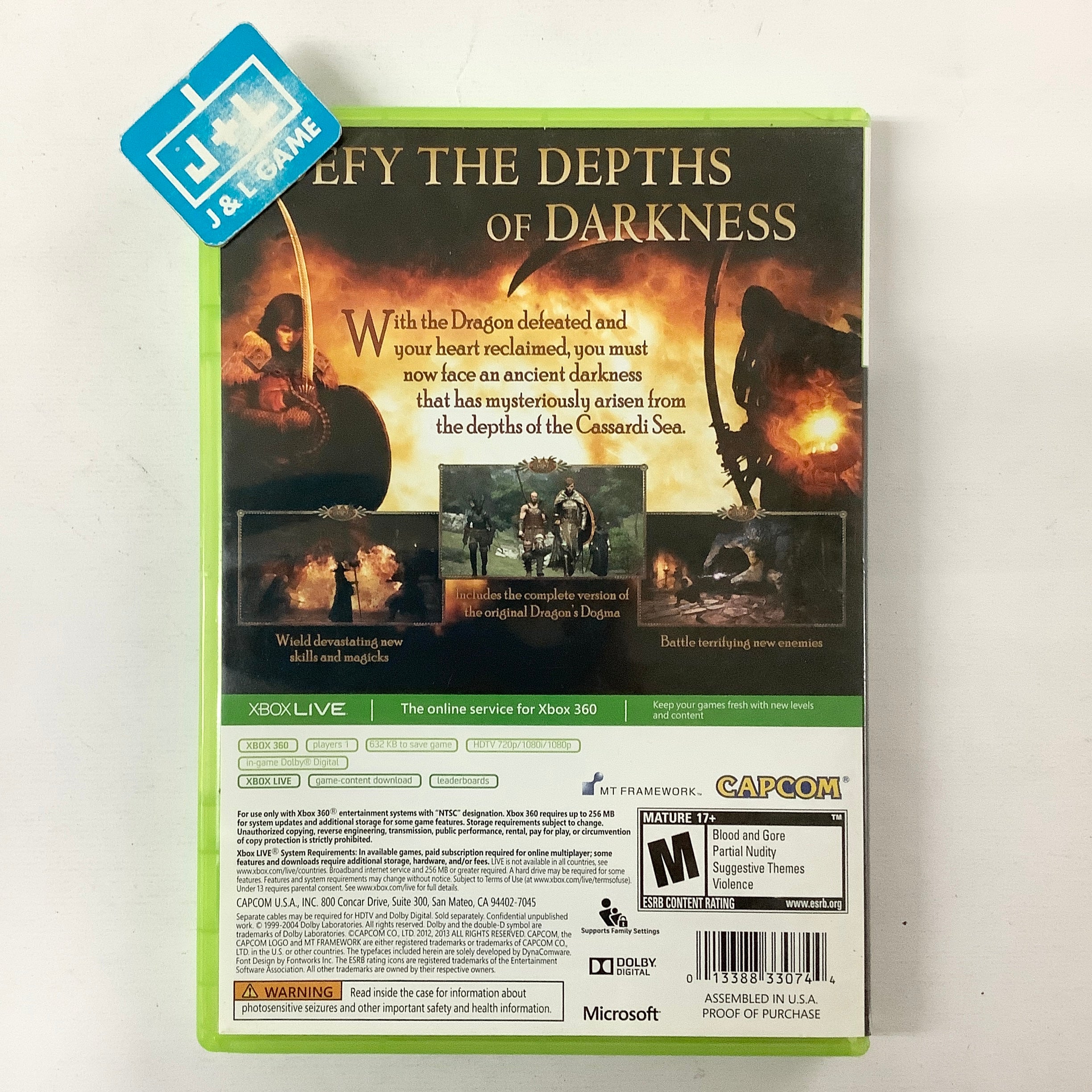 Dragon's Dogma: Dark Arisen - Xbox 360 [Pre-Owned] Video Games Capcom   