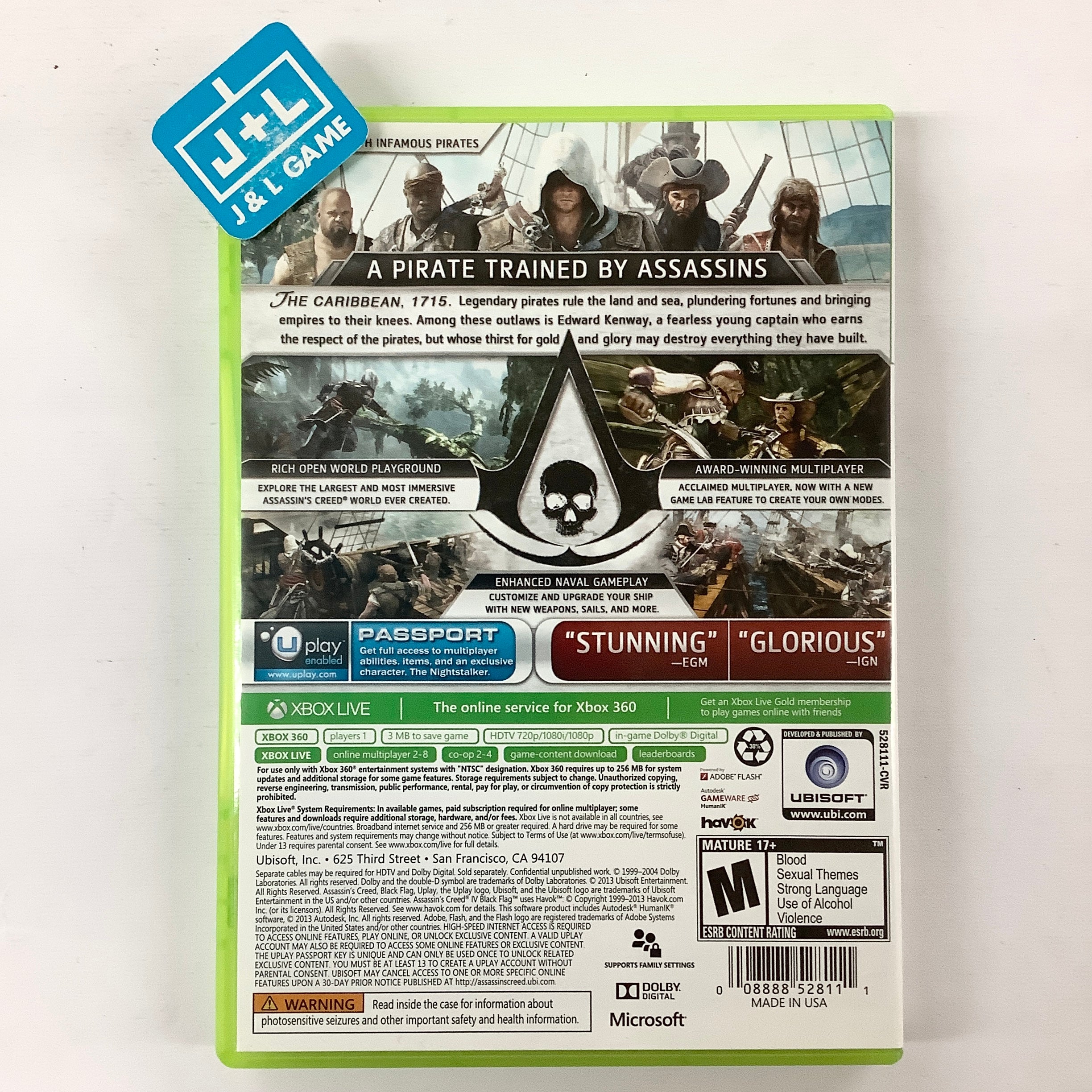 Assassin's Creed IV: Black Flag - Xbox 360 [Pre-Owned] Video Games Ubisoft   
