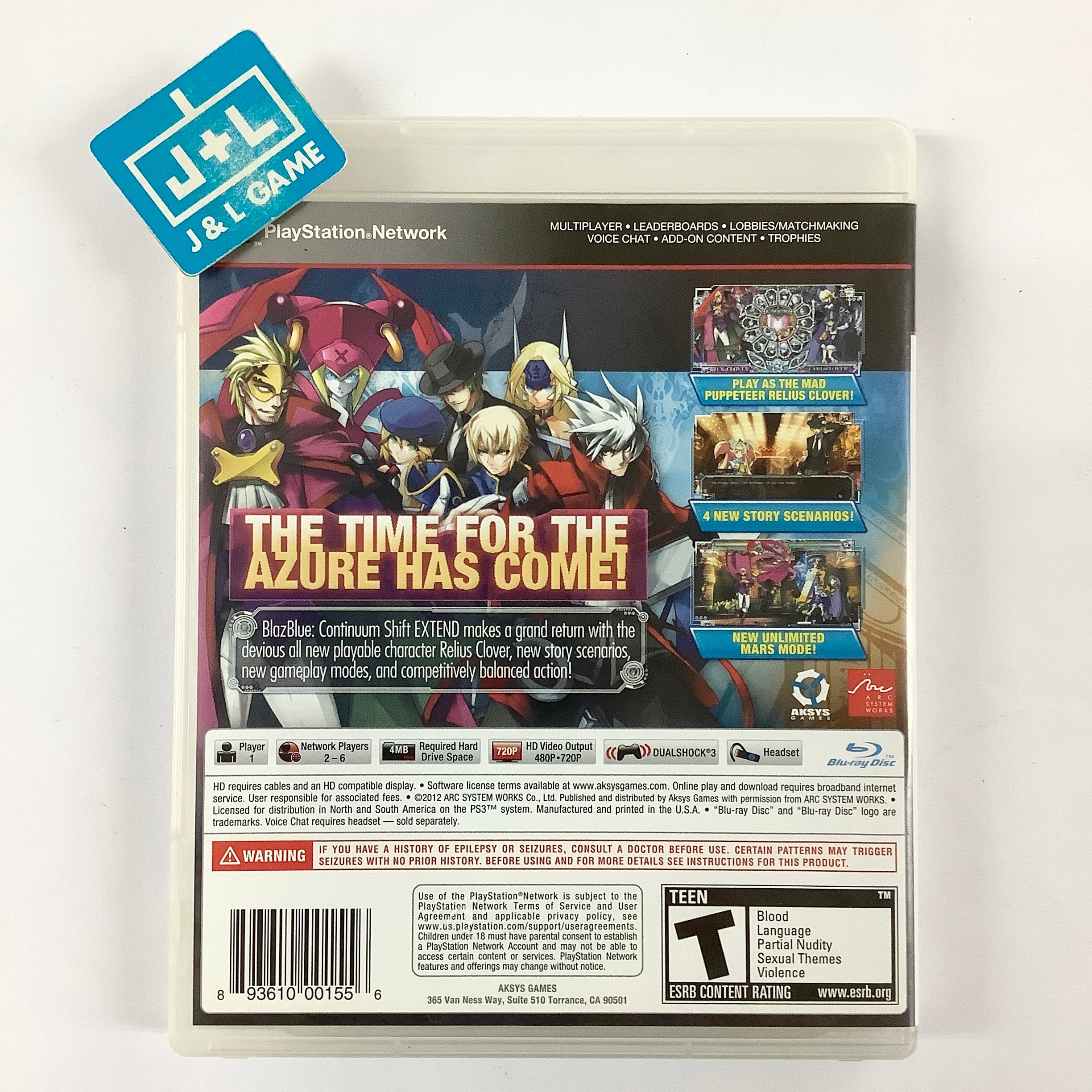 BlazBlue: Continuum Shift Extend - (PS3) PlayStation 3 [Pre-Owned