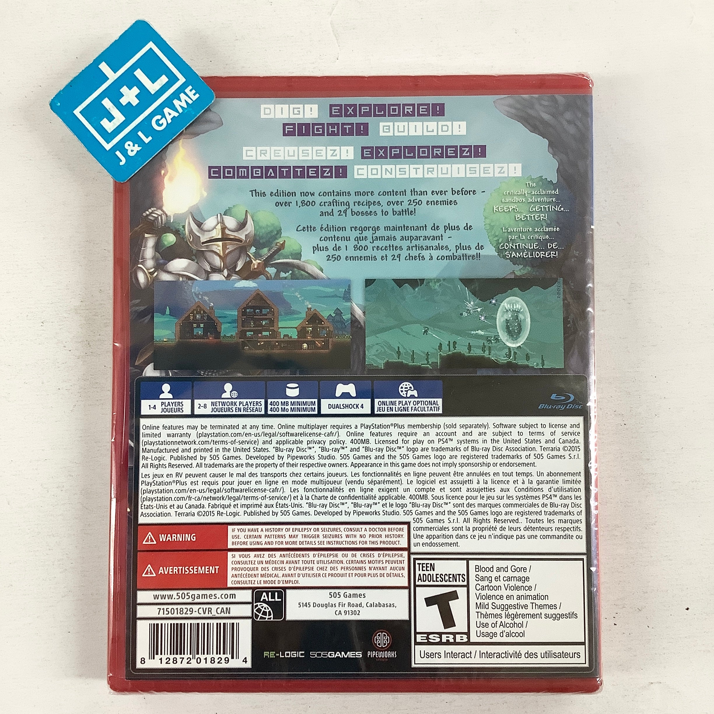 Terraria (PlayStation Hits) - (PS4) PlayStation 4 Video Games 505 Games