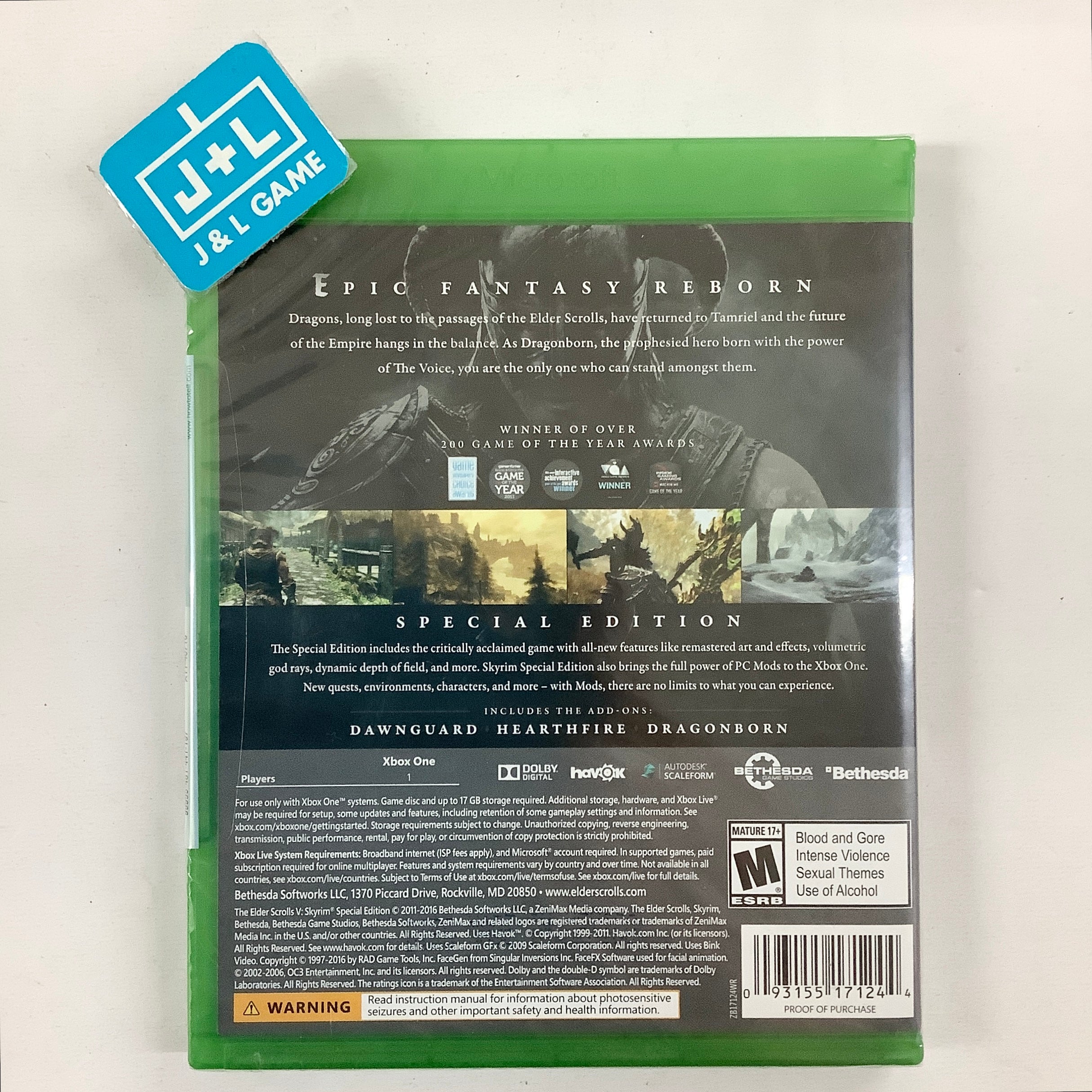 Game Skyrim Special Edition Xbox One Digital Xbox One Skyrim