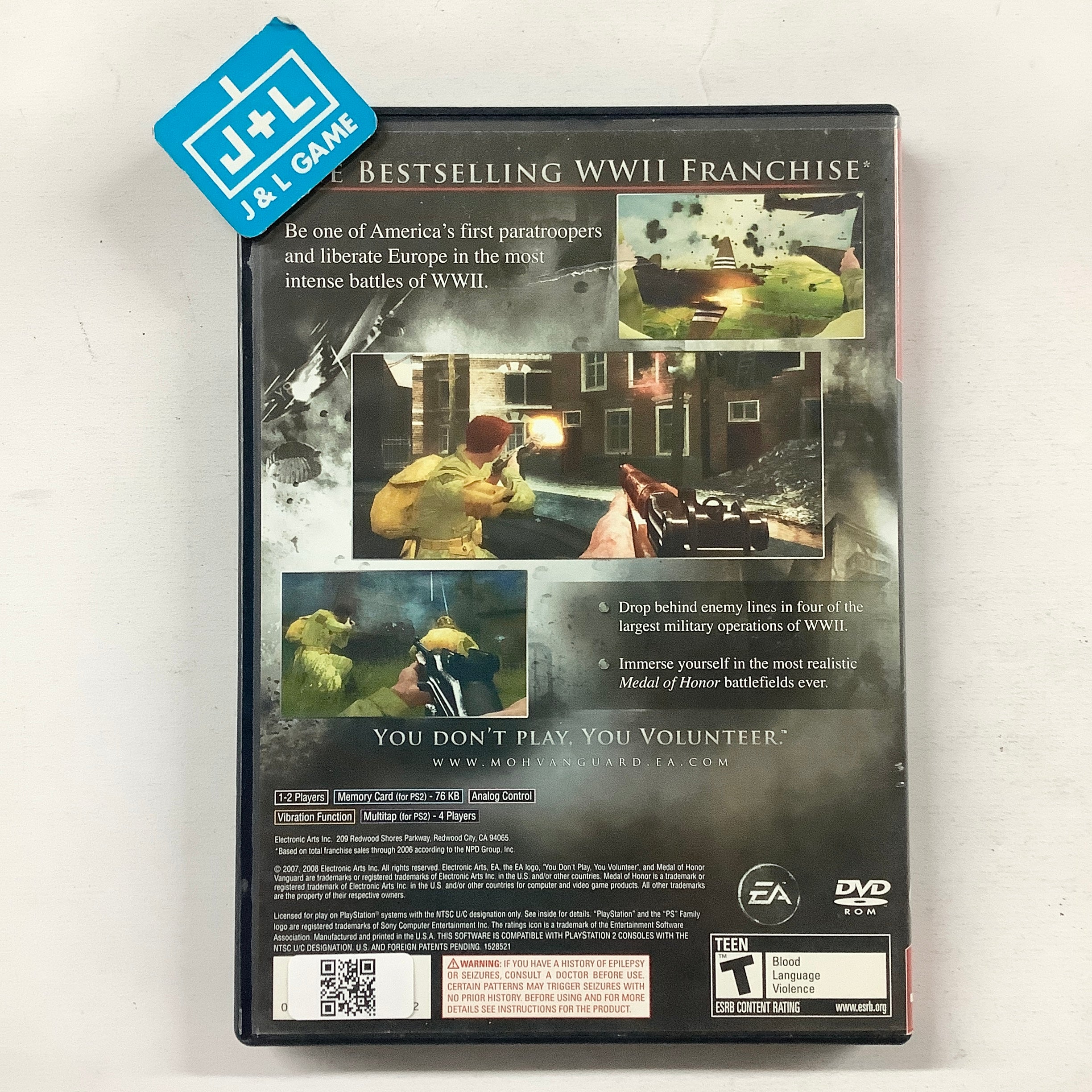 Medal of Honor: Vanguard (Greatest Hits) - (PS2) PlayStation 2 [Pre-Owned] Video Games Electronic Arts