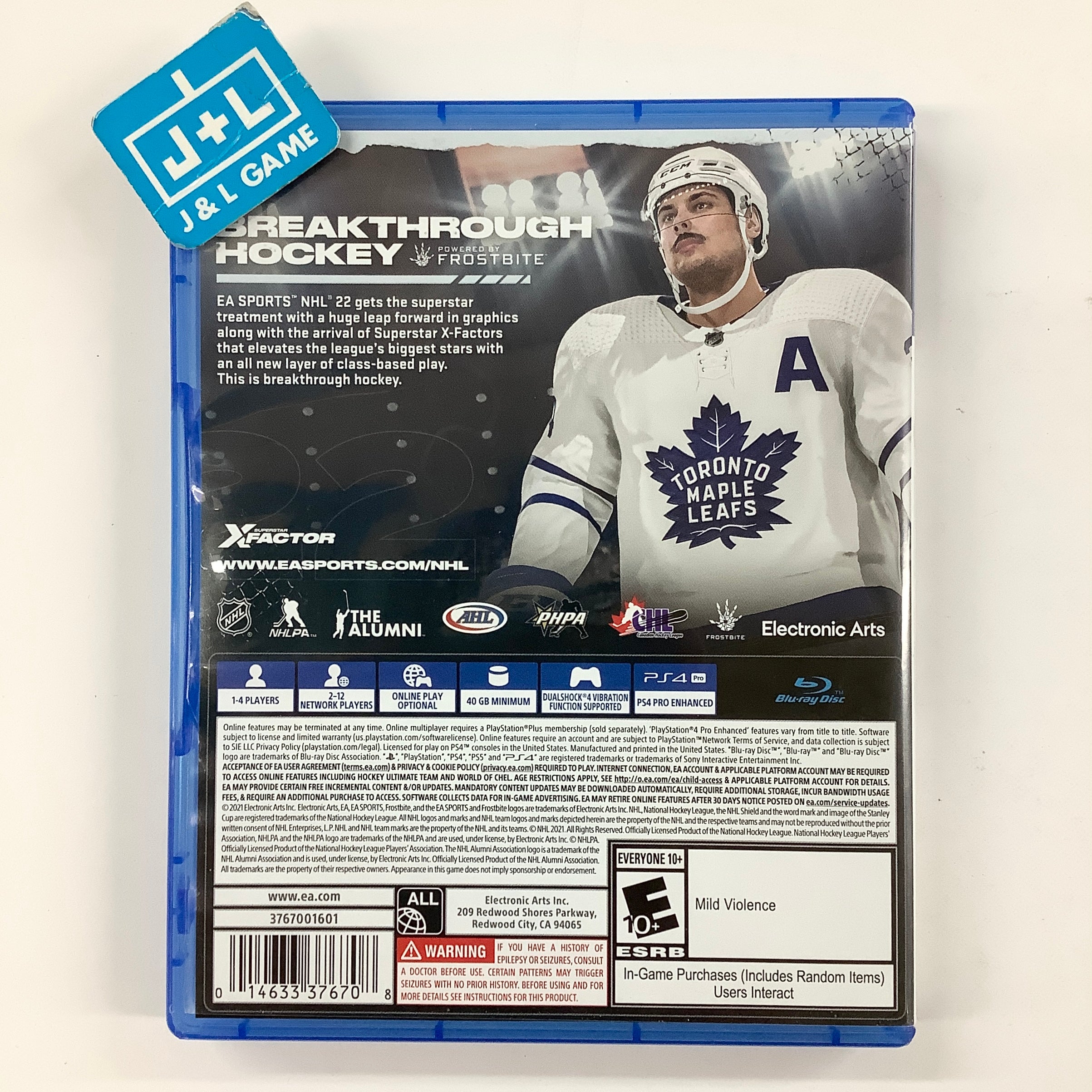 NHL 22 - (PS4) PlayStation 4 [Pre-Owned] Video Games Electronic Arts