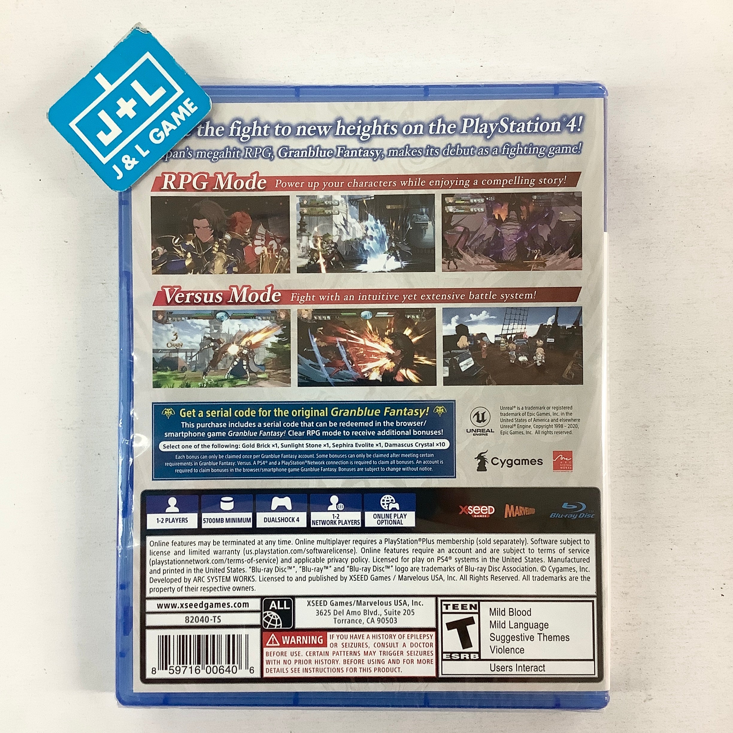 Granblue Fantasy: Versus - (PS4) PlayStation 4 Video Games XSEED Games