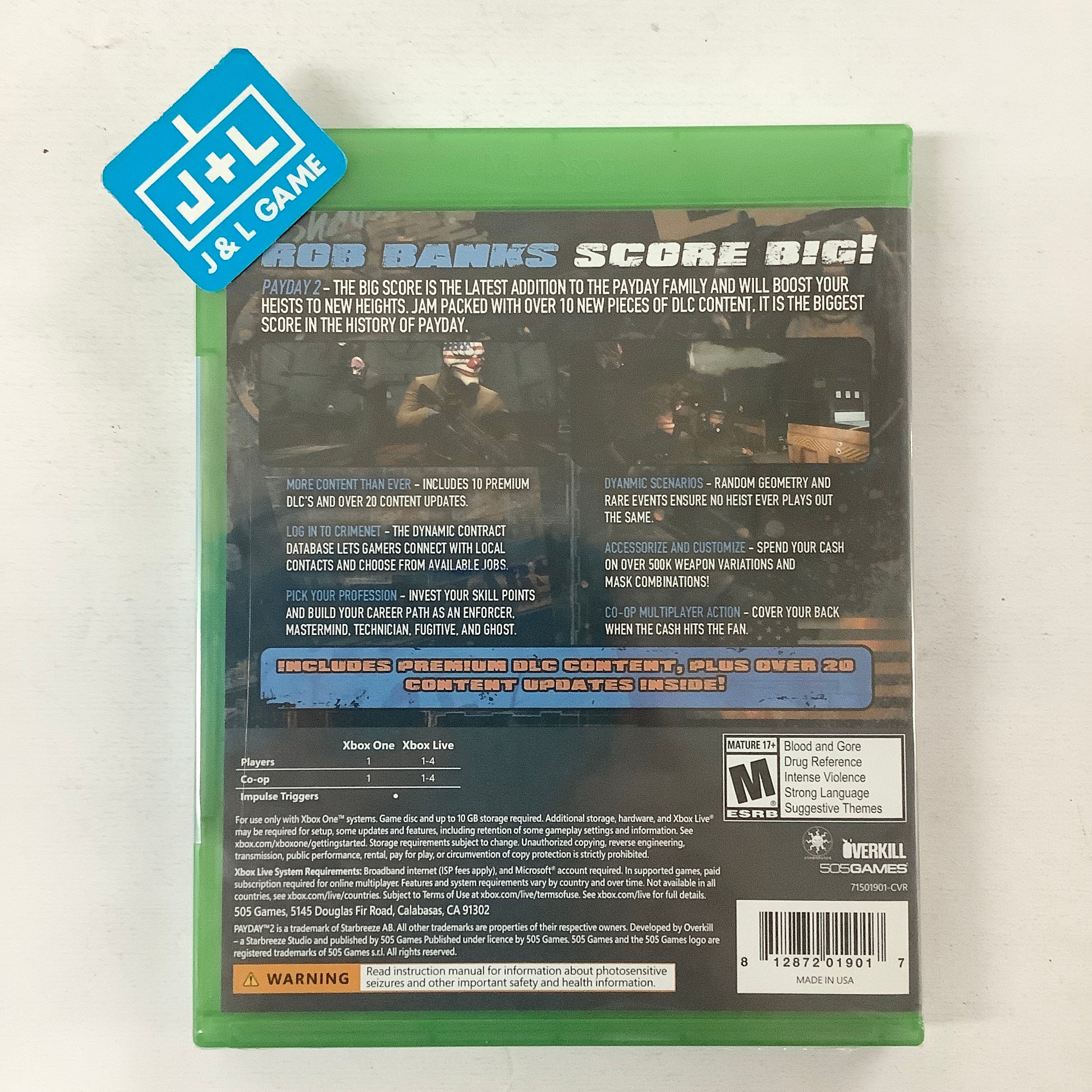 Payday 2: The Big Score - (XB1) Xbox One Video Games 505 Games   