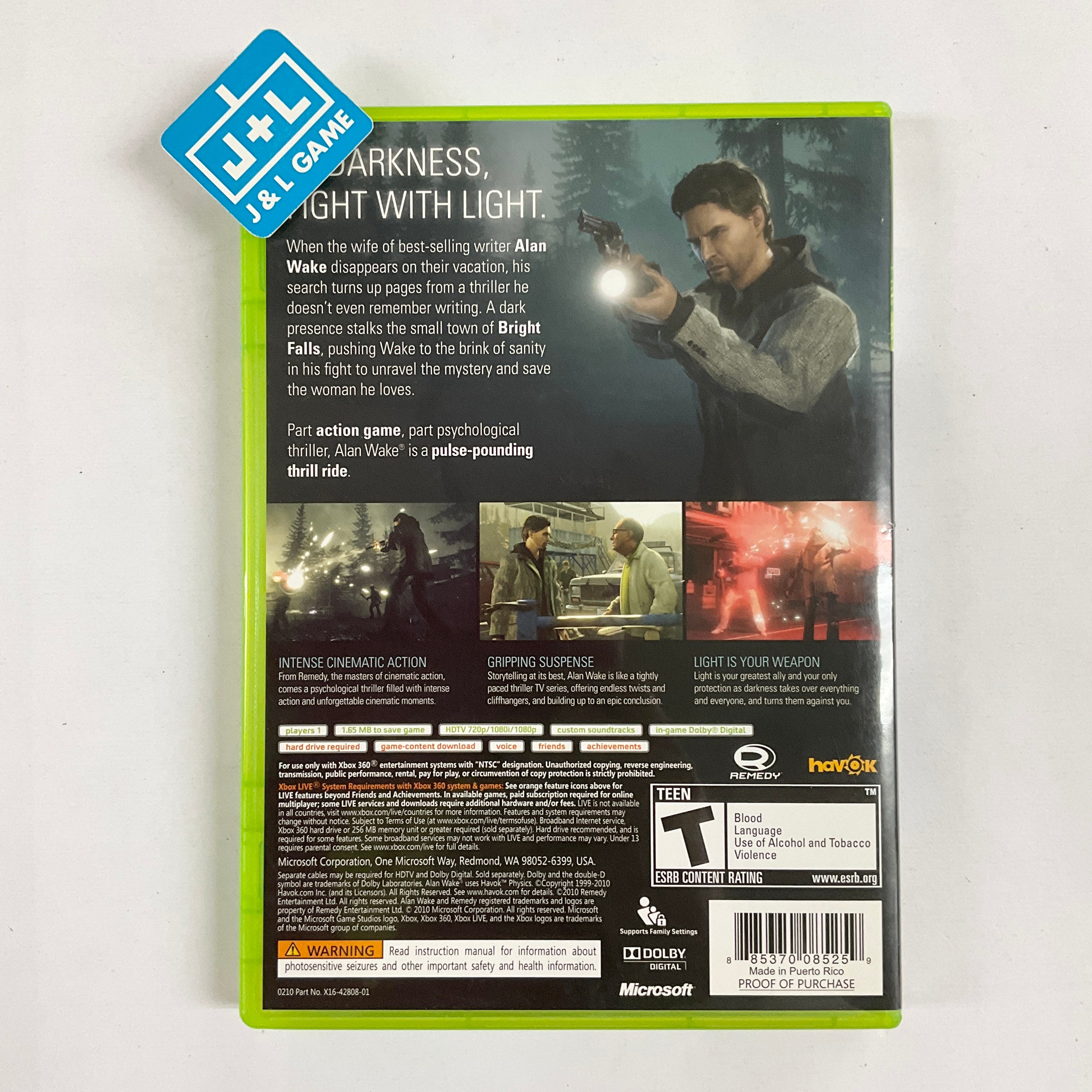 Alan Wake - Xbox 360 [Pre-Owned] Video Games Microsoft Game Studios   