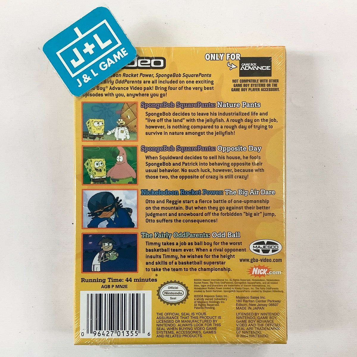 Complete Gba Video Collection Game Boy Advance Video: Nicktoons Collection - Volume 2 - (GBA) Game B ...
