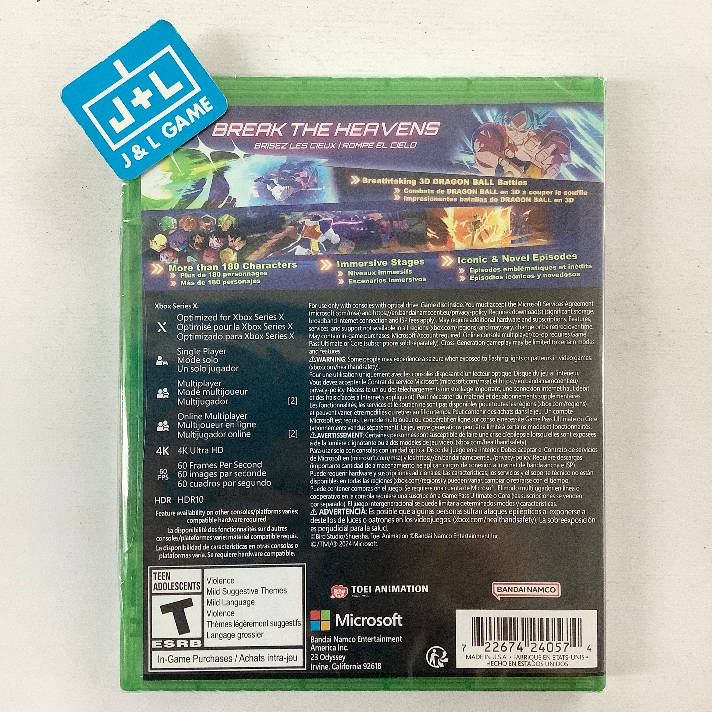 Dragon Ball Sparking! Zero - (XSX) Xbox Series X Video Games Bandai Namco Entertainment   