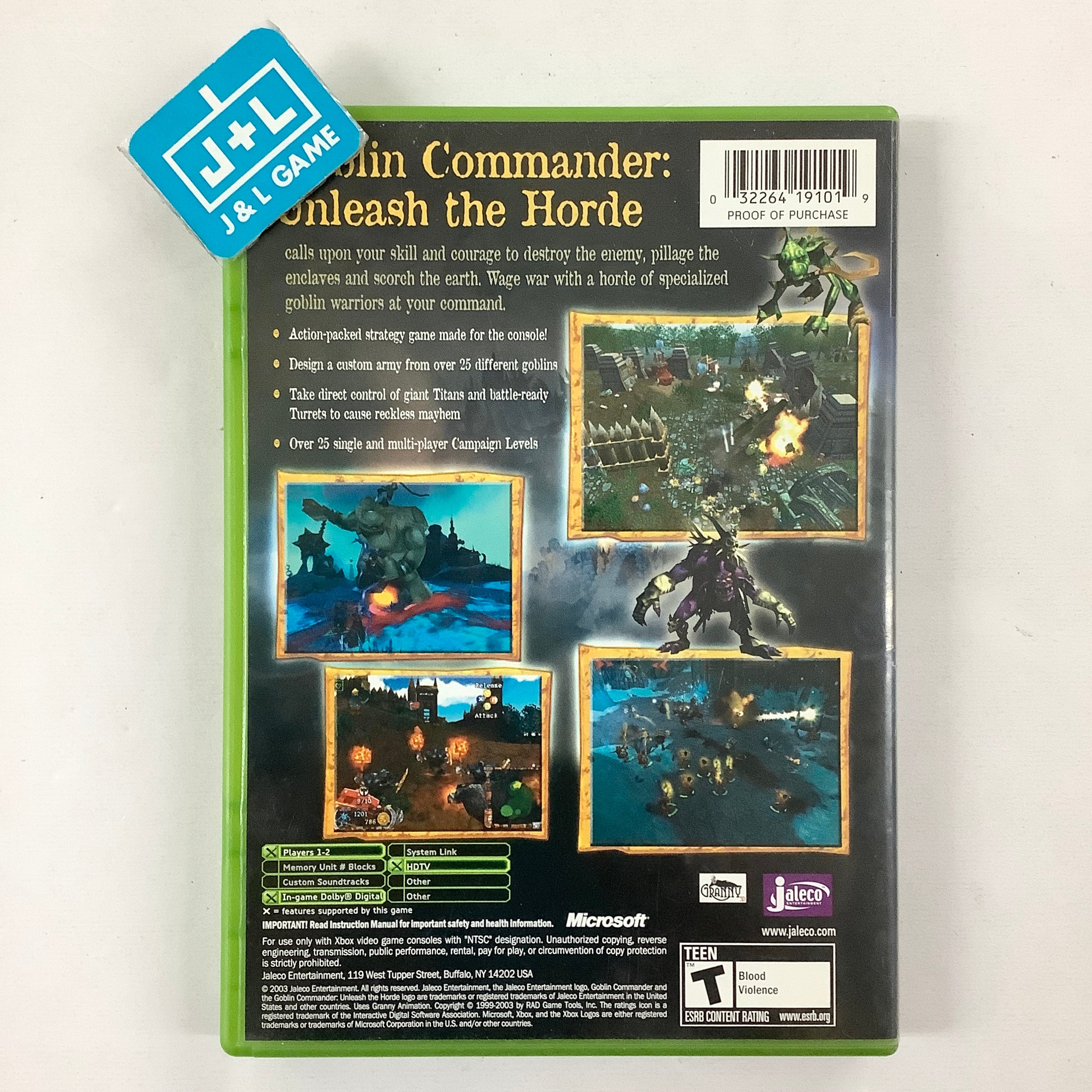 Goblin Commander: Unleash the Horde - (XB) Xbox [Pre-Owned] Video Games Jaleco Entertainment