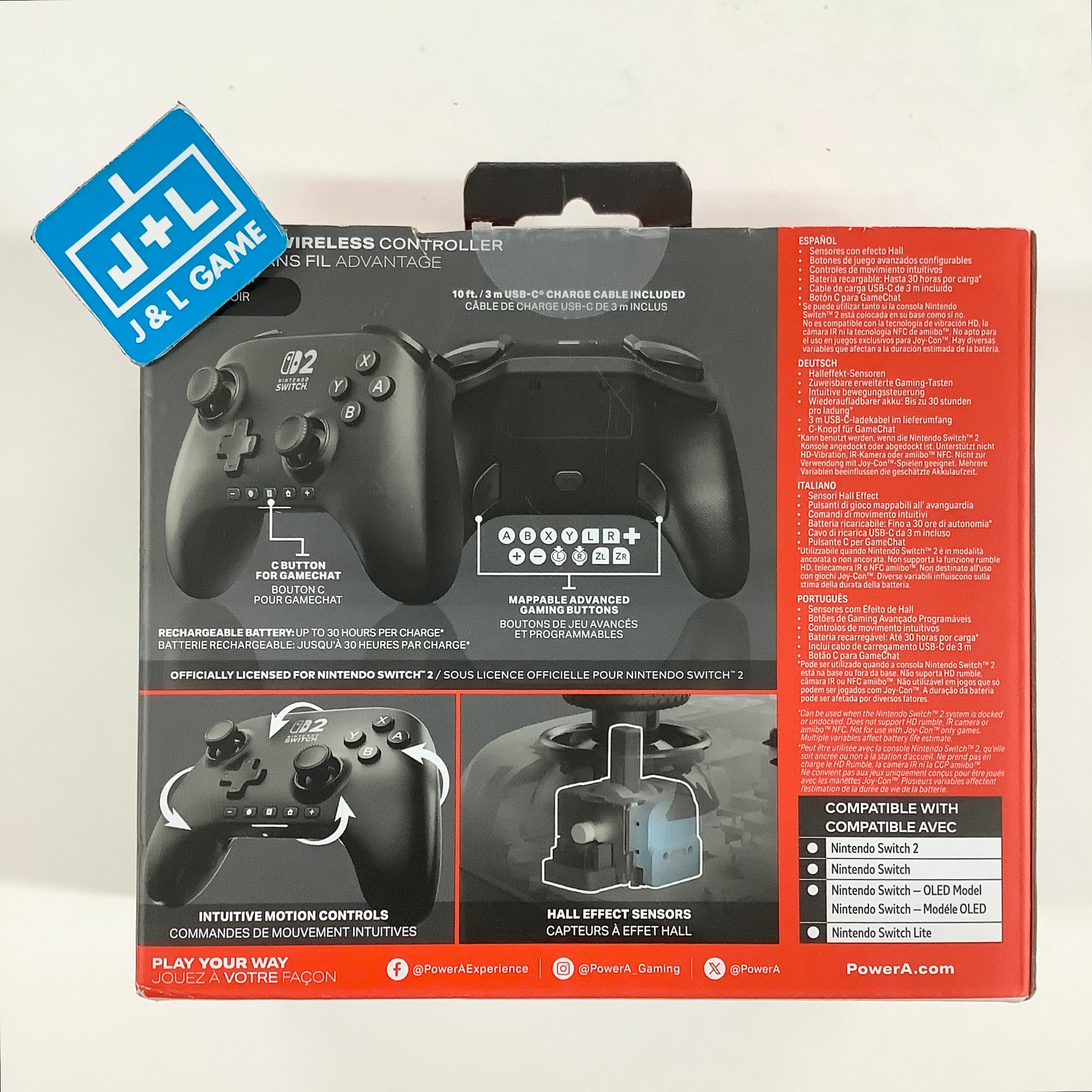 PowerA Advantage Wireless Controller (Black) - (NS2) Nintendo Switch 2