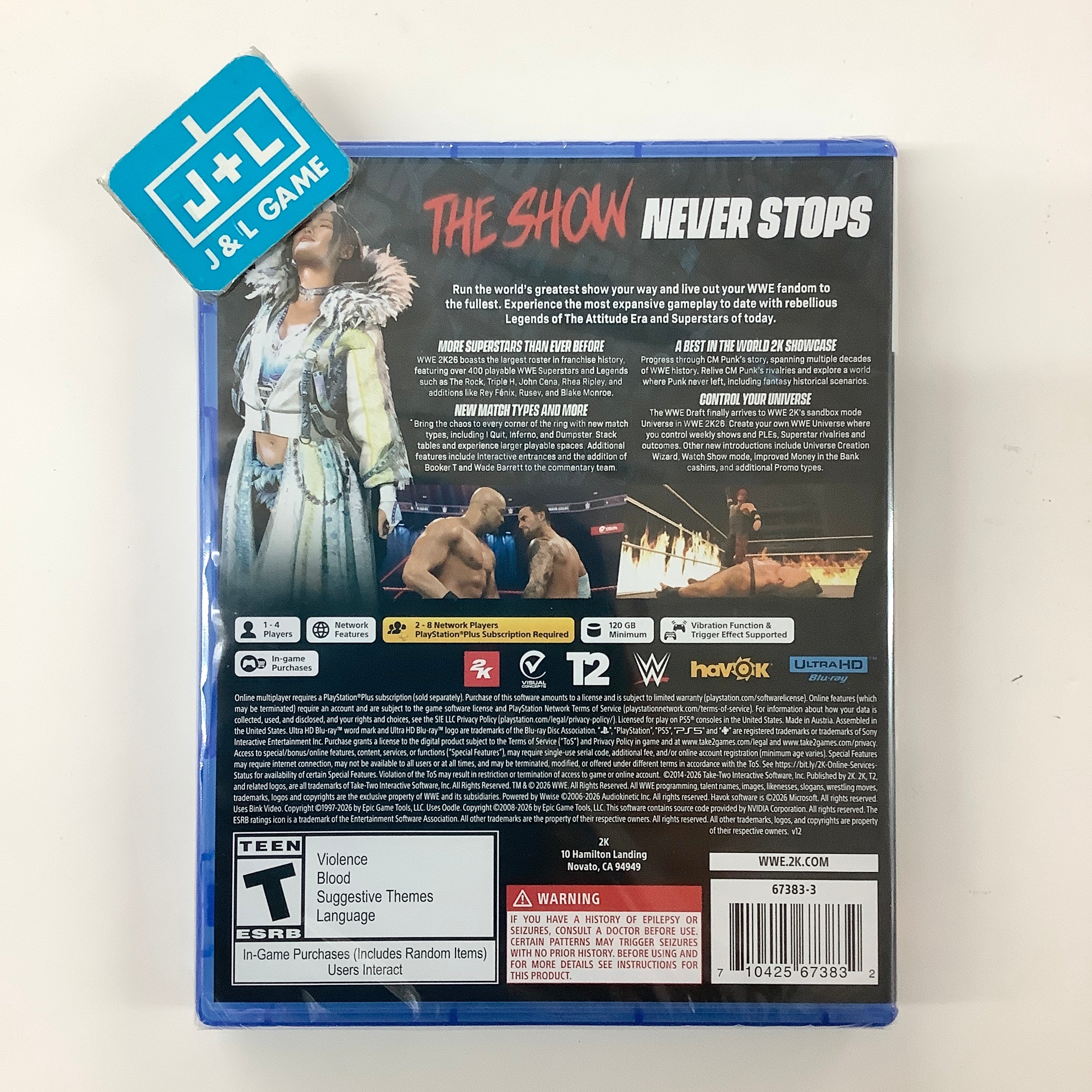 WWE 2K26 - (PS5) PlayStation 5 Video Games 2K Games