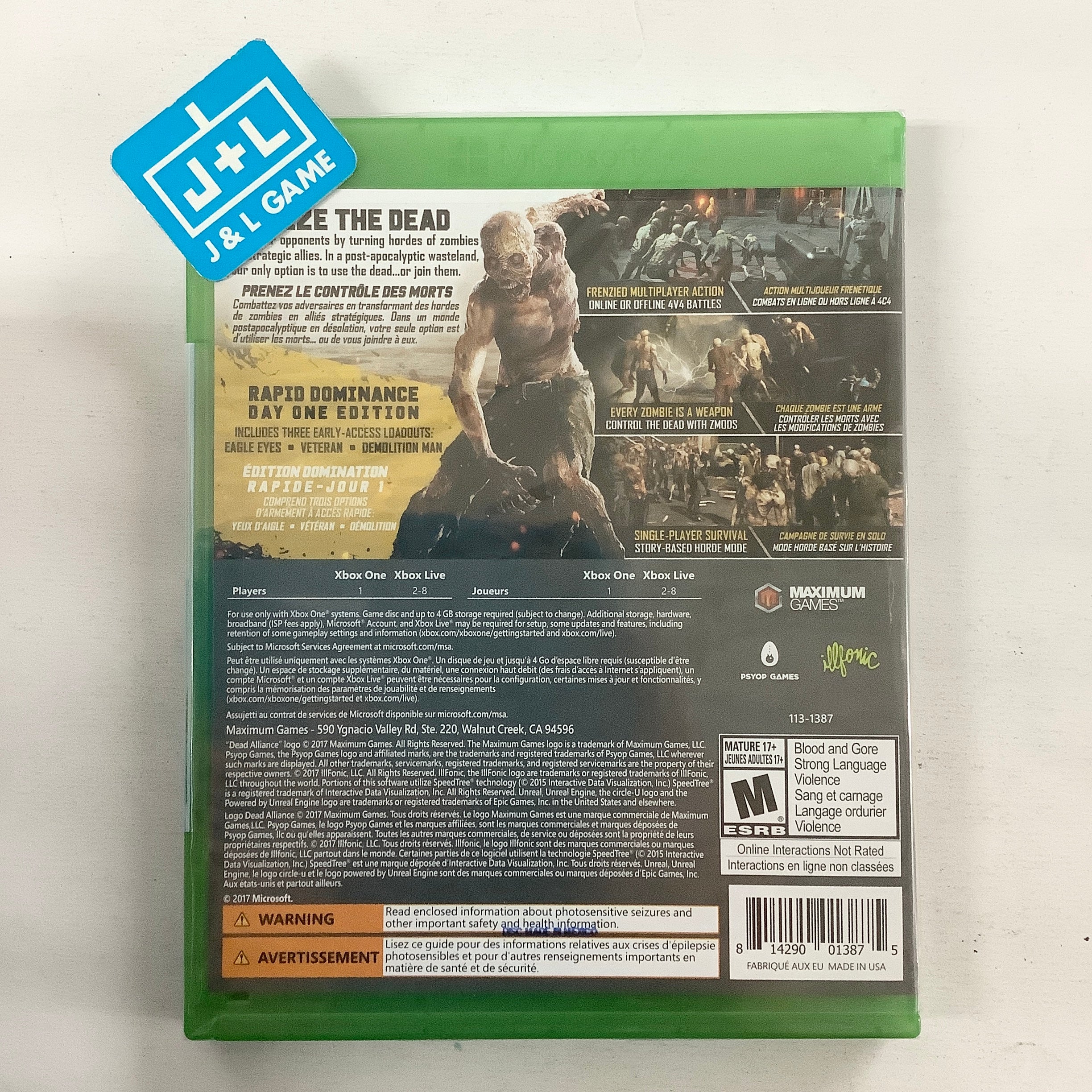 Dead Alliance (Day One Edition) - (XB1) Xbox One | J&L Game