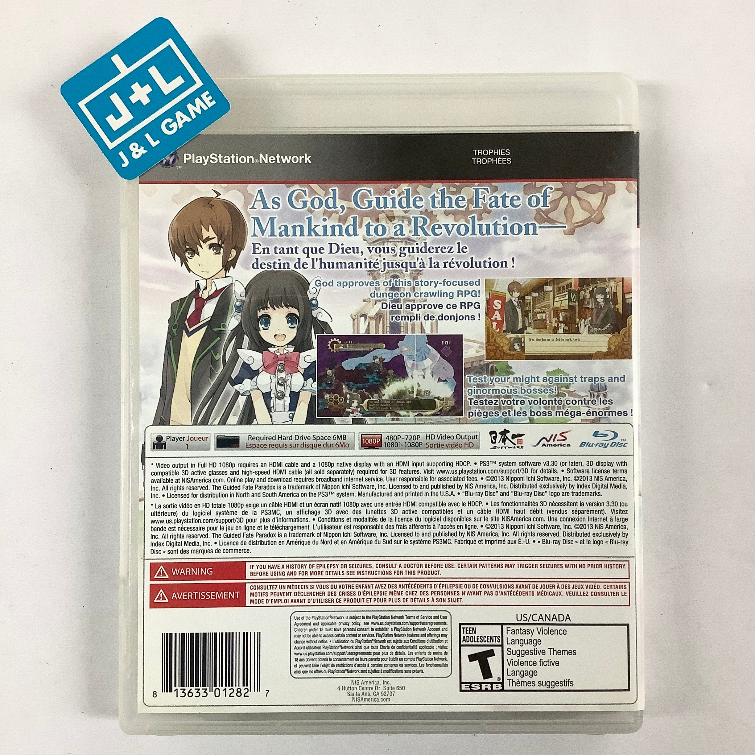 The Guided Fate Paradox PlayStation 3 PAL FR neuf (sous The Guided Fate Paradox PlayStation 3 PAL FR neuf (sous