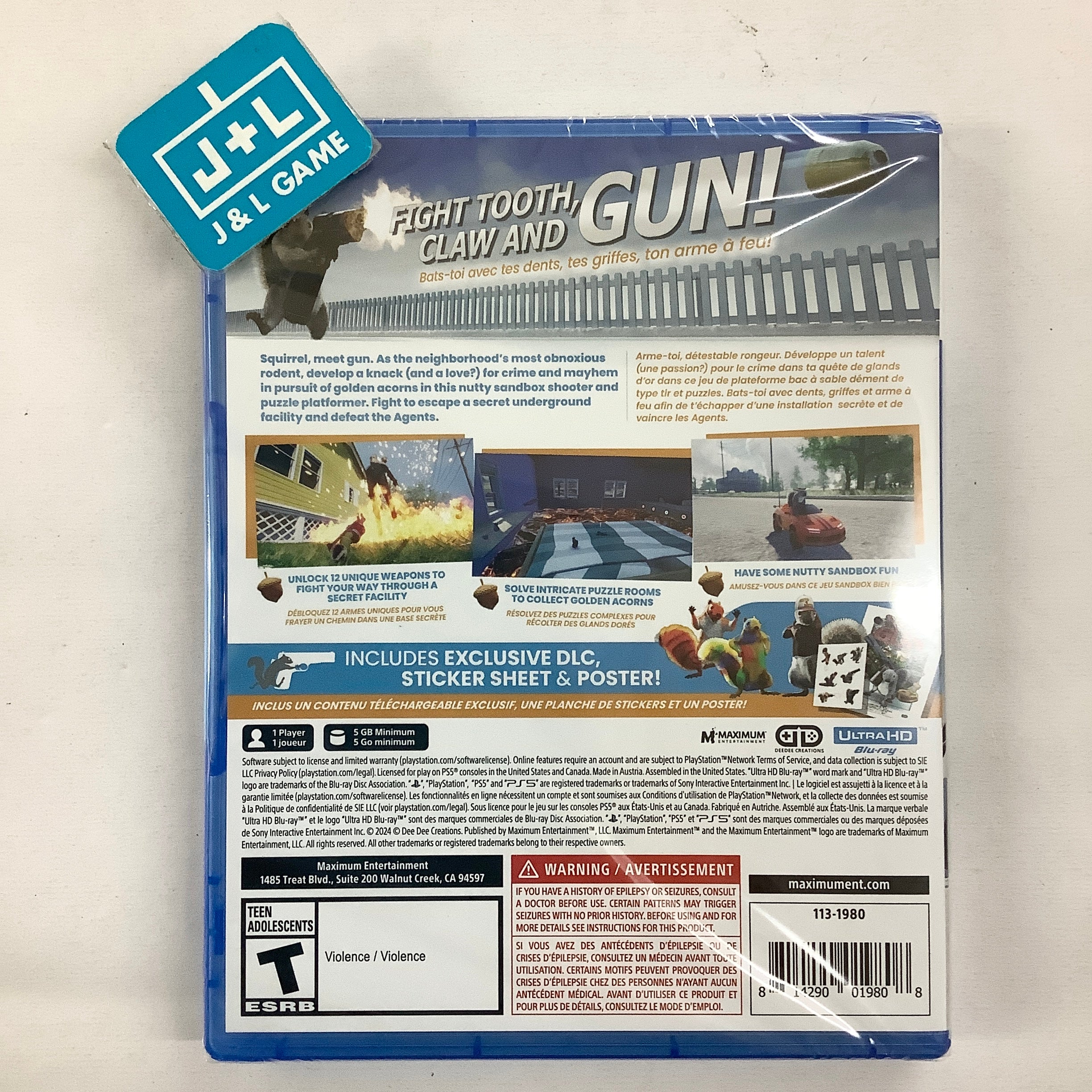Squirrel with a Gun - (PS5) PlayStation 5 Video Games Maximum Entertainment   