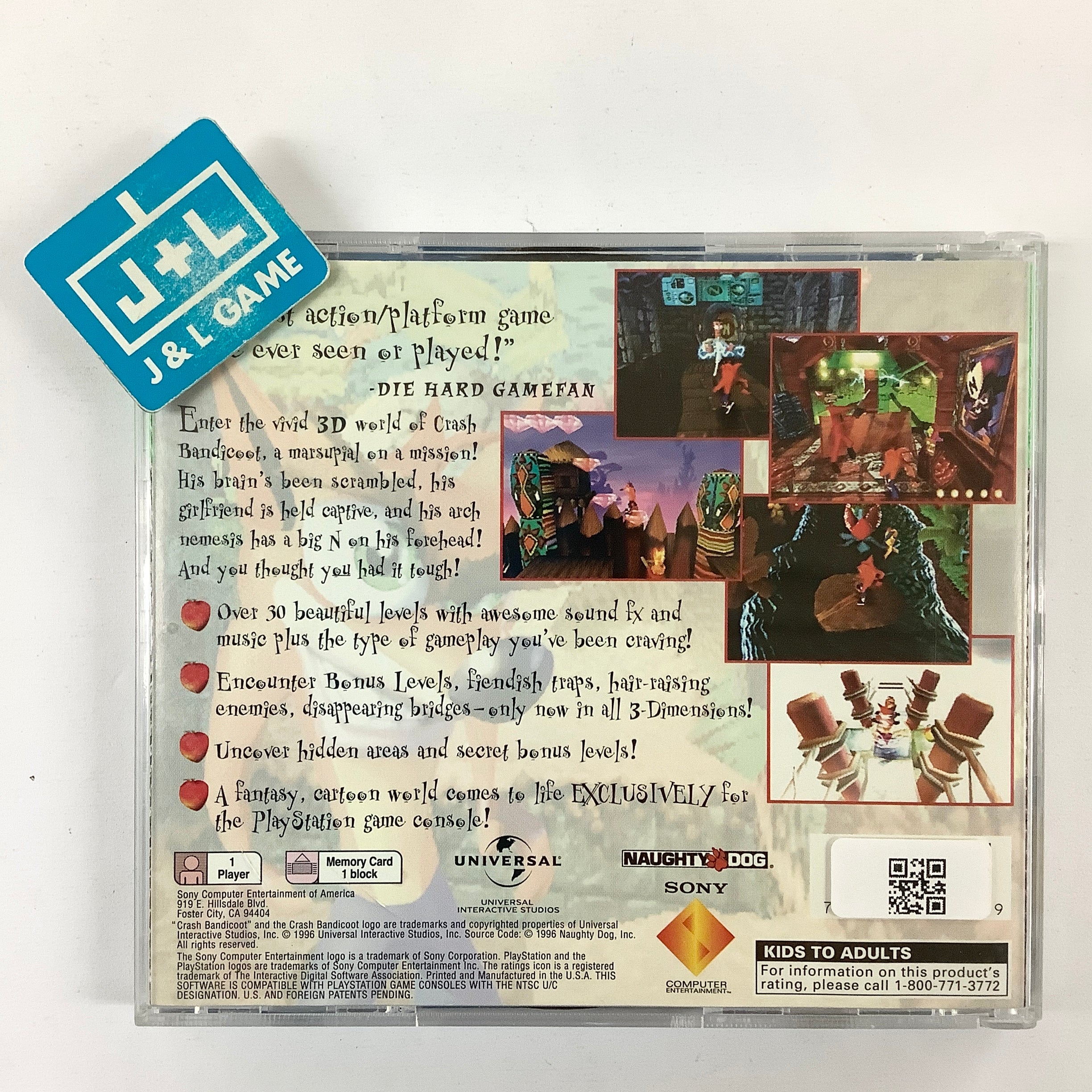 Crash Bandicoot (Greatest Hits) - (PS1) PlayStation 1 [Pre-Owned] Video Games SCEA   