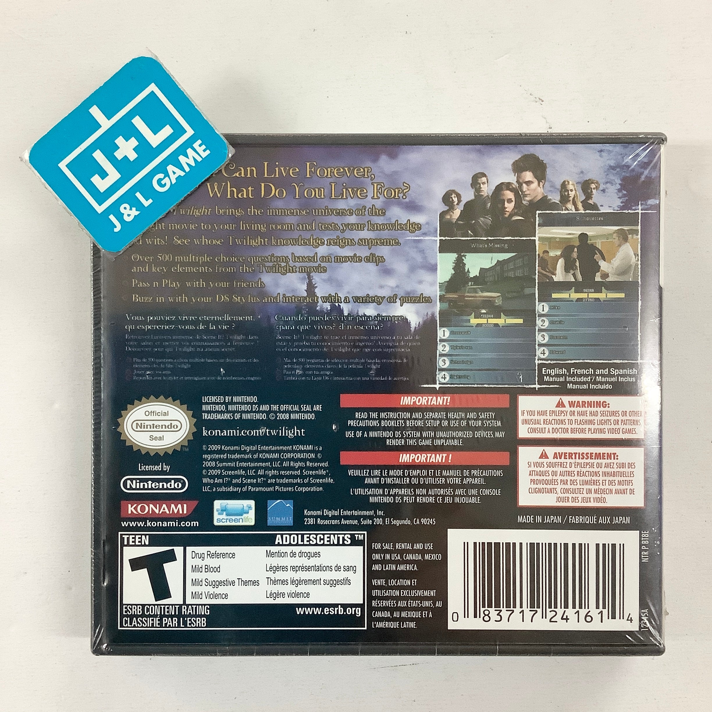Scene It? Twilight - (NDS) Nintendo DS | J&L Game