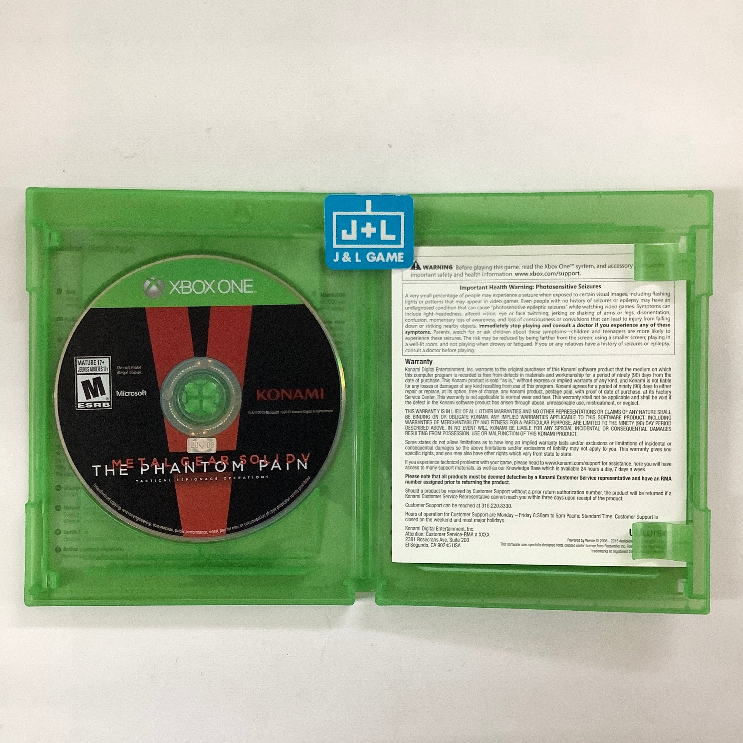Metal Gear Solid V: The Phantom Pain - (XB1) Xbox One [Pre-Owned] Video Games Konami   