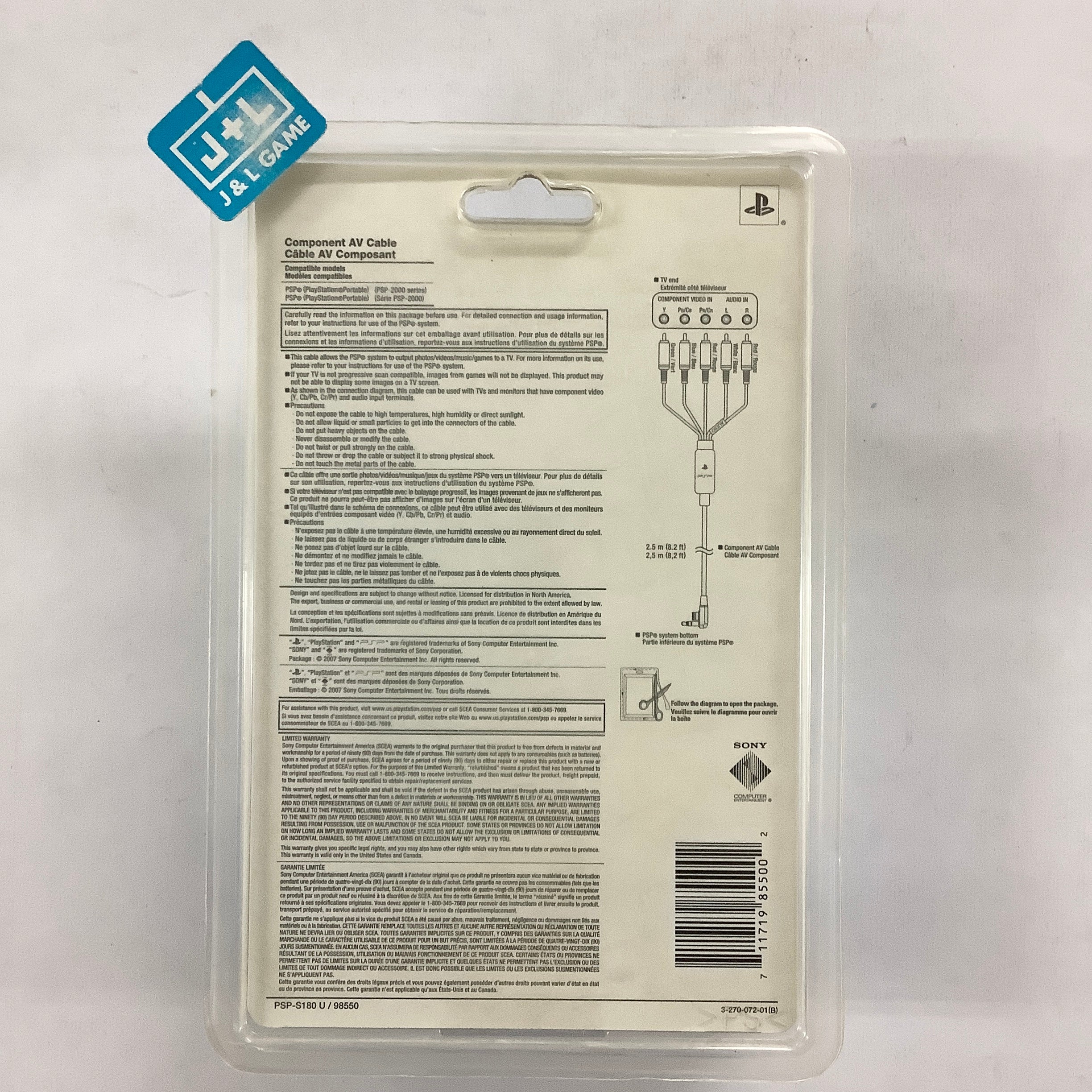 Component AV Cable (Only for PSP-2000 / PSP-3000 Series) - Sony