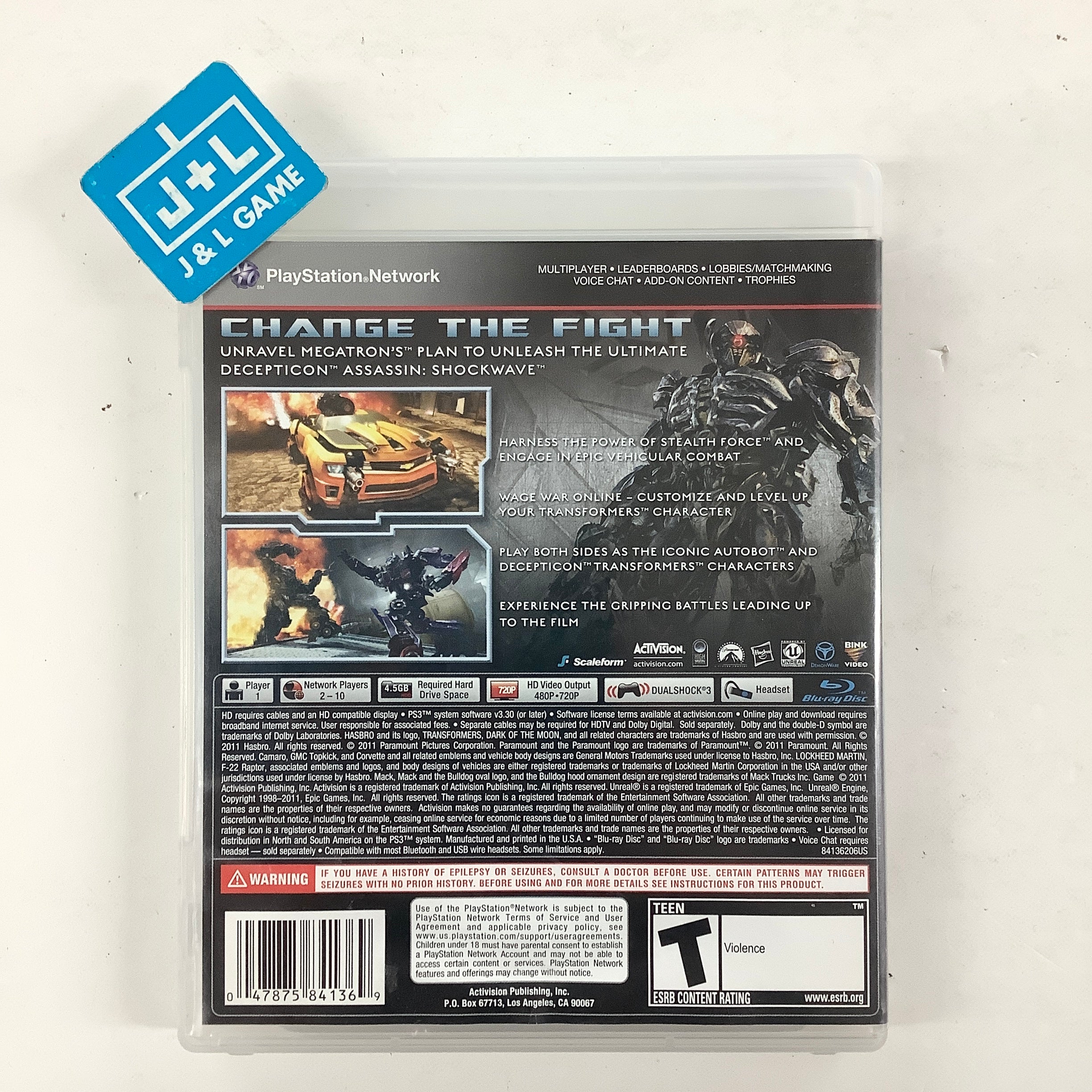 Transformers: Dark of the Moon - (PS3) PlayStation 3 [Pre-Owned] Video Games Activision