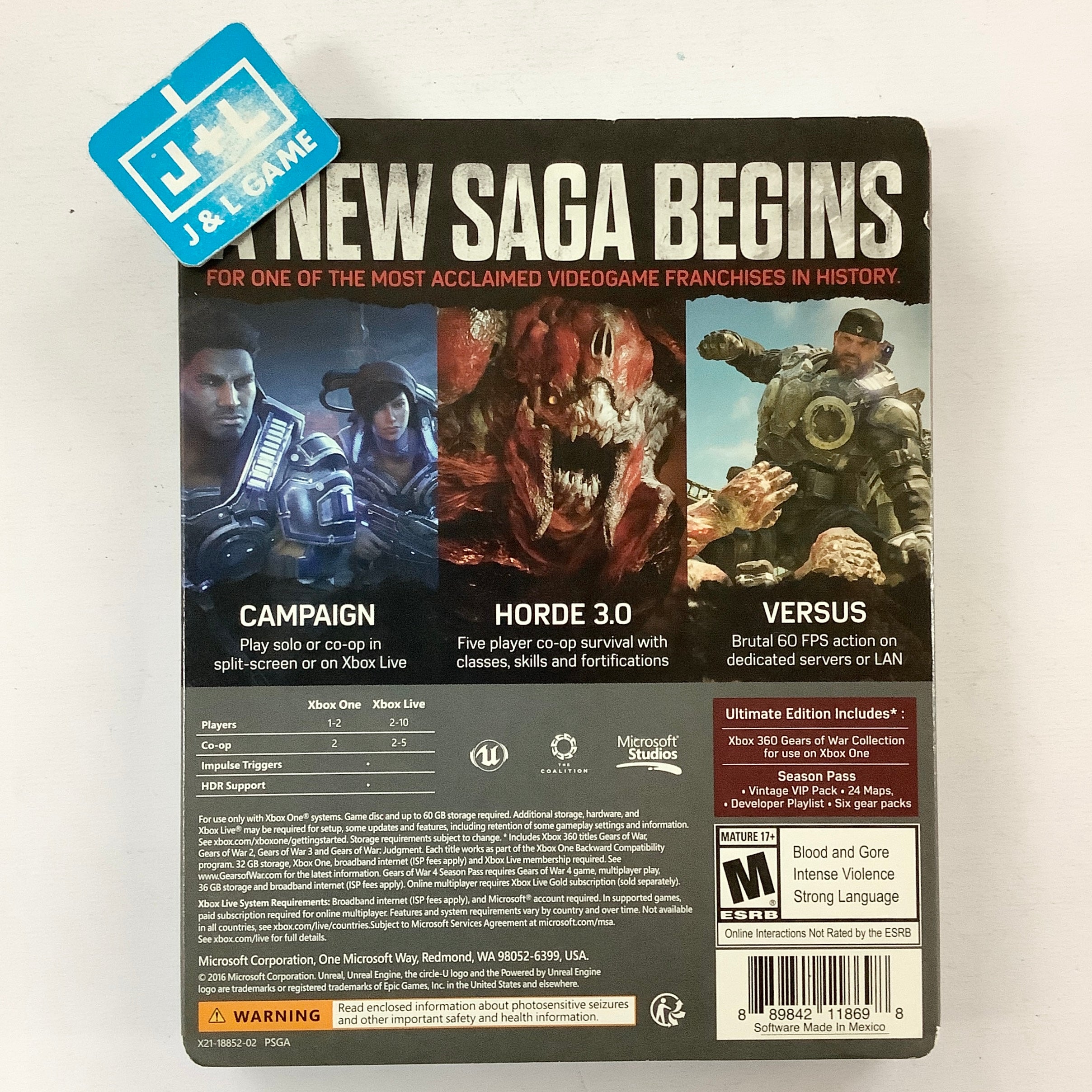 Jogo Gears Of War Ultimate Edition - Xbox One - Usado - Faz a Boa Jogo Gears Of War Ultimate Edition - Xbox One - Usado - Faz a Boa