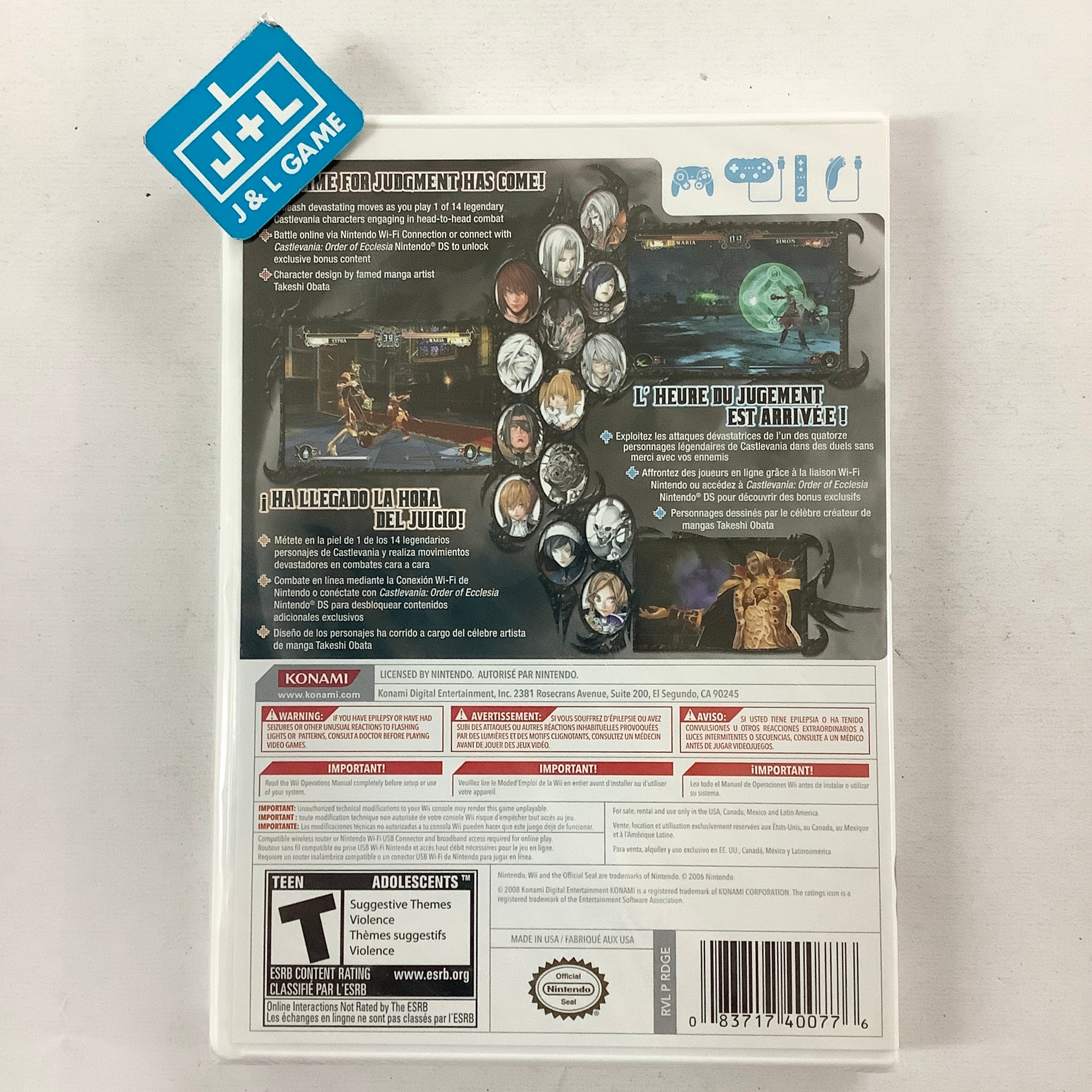 Castlevania Judgment - Nintendo Wii Video Games Konami
