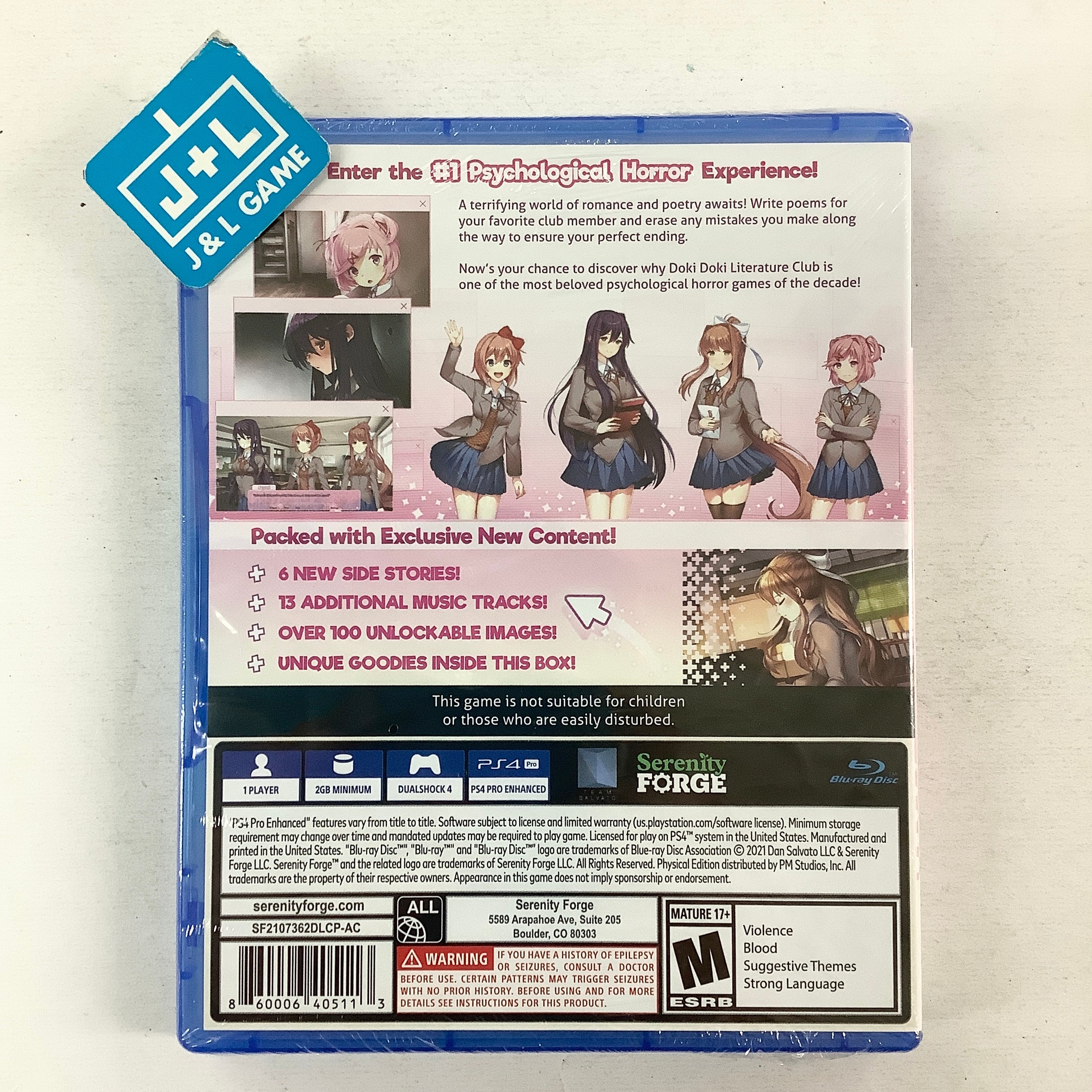 Doki Doki Literature Club Plus! (Premium Physical Edition) – (PS4) PlayStation 4 Video Games Serenity Forge
