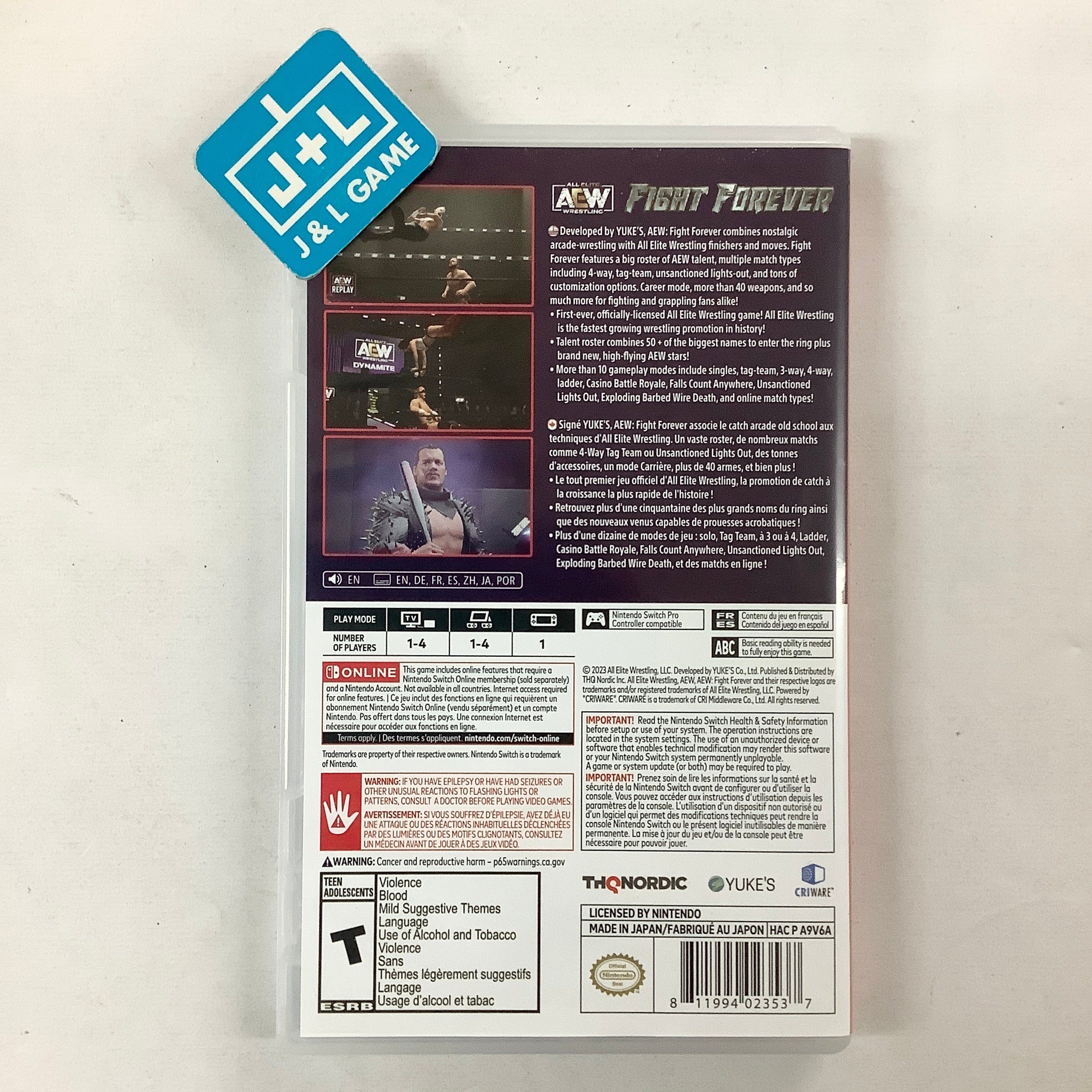 AEW: Fight Forever - (NSW) Nintendo Switch [Pre-Owned] Video Games THQ Nordic