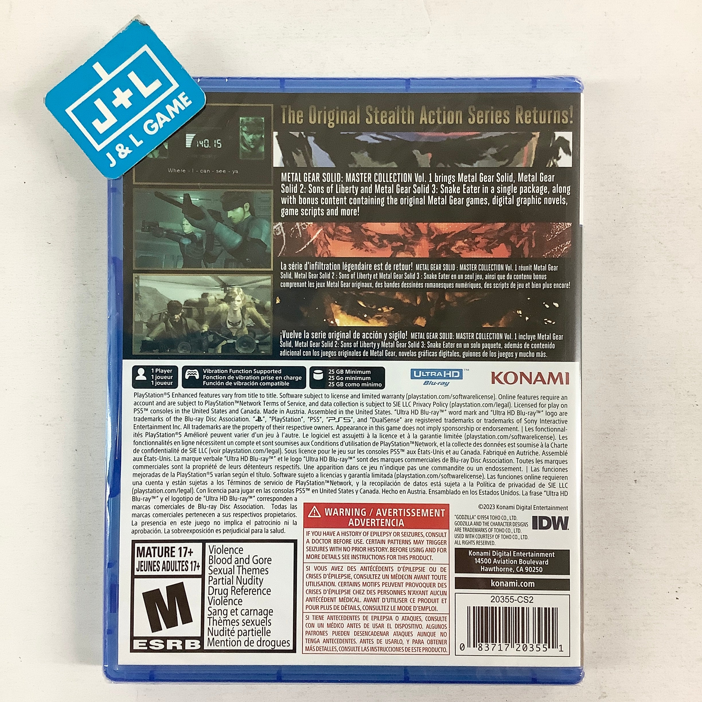 Metal Gear Solid: Master Collection Vol.1 - (PS5) PlayStation 5 Video Games Konami