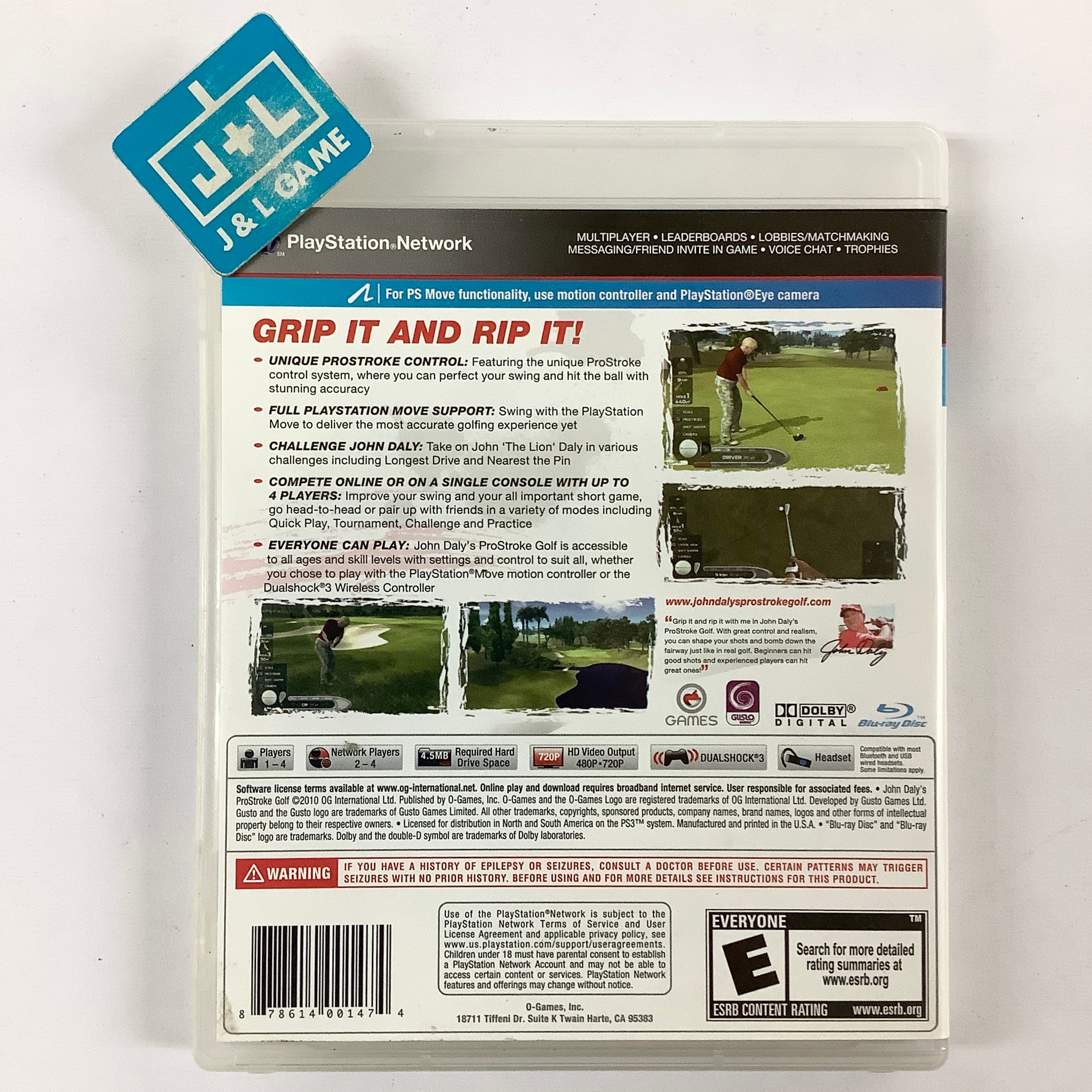 John Daly's ProStroke Golf - (PS3) PlayStation 3 [Pre-Owned] Video Games O-Games   