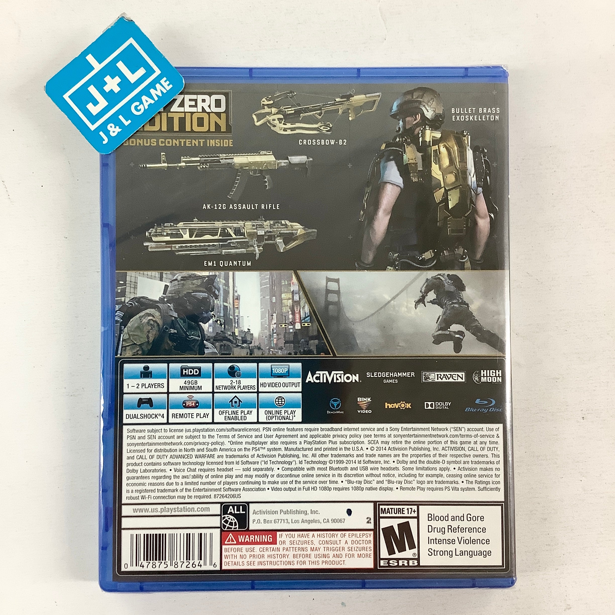 Call of Duty: Advanced Warfare (Day Zero Edition) - (PS4) PlayStation 4 Video Games Activision