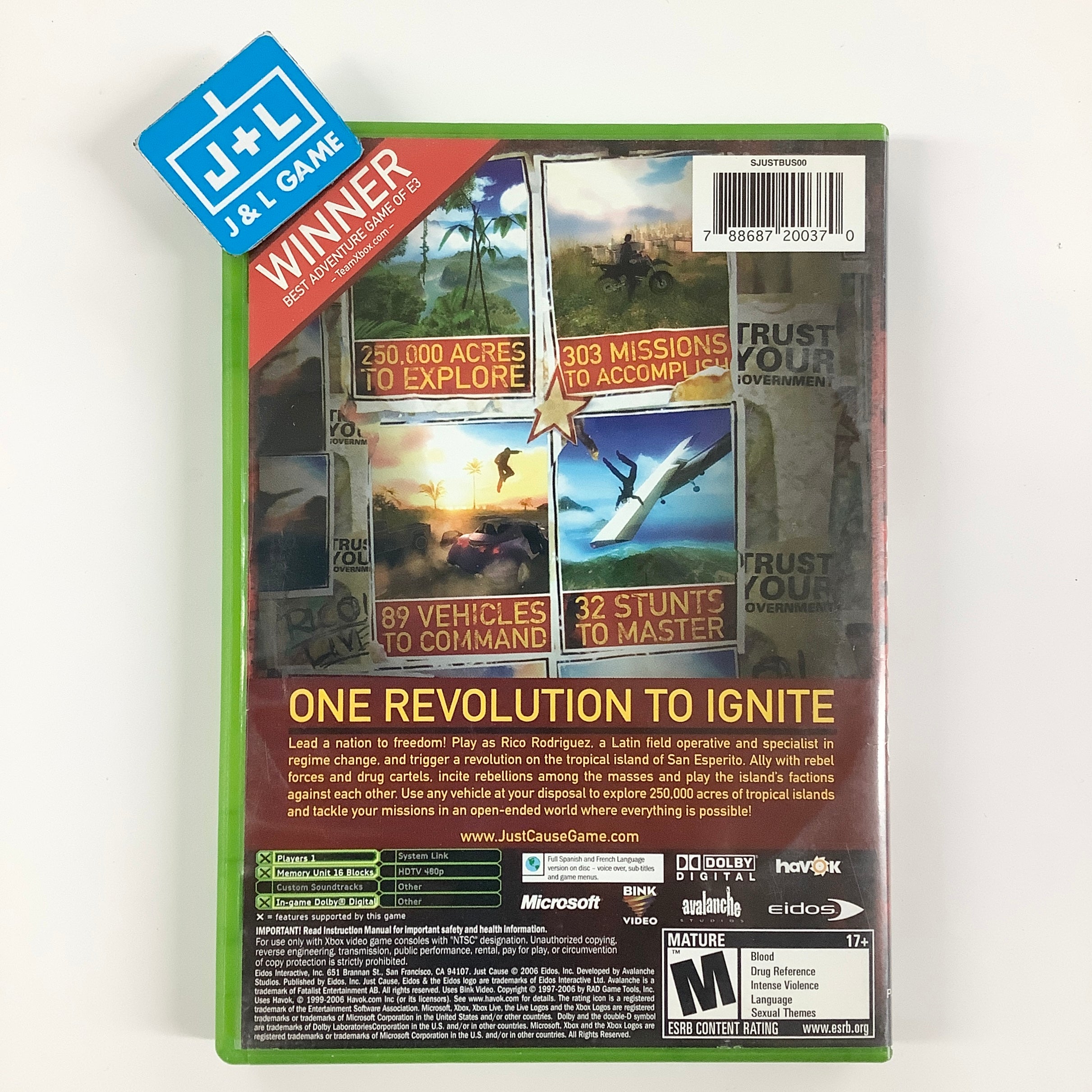 Just Cause - (XB) Xbox [Pre-Owned] Video Games Eidos Interactive