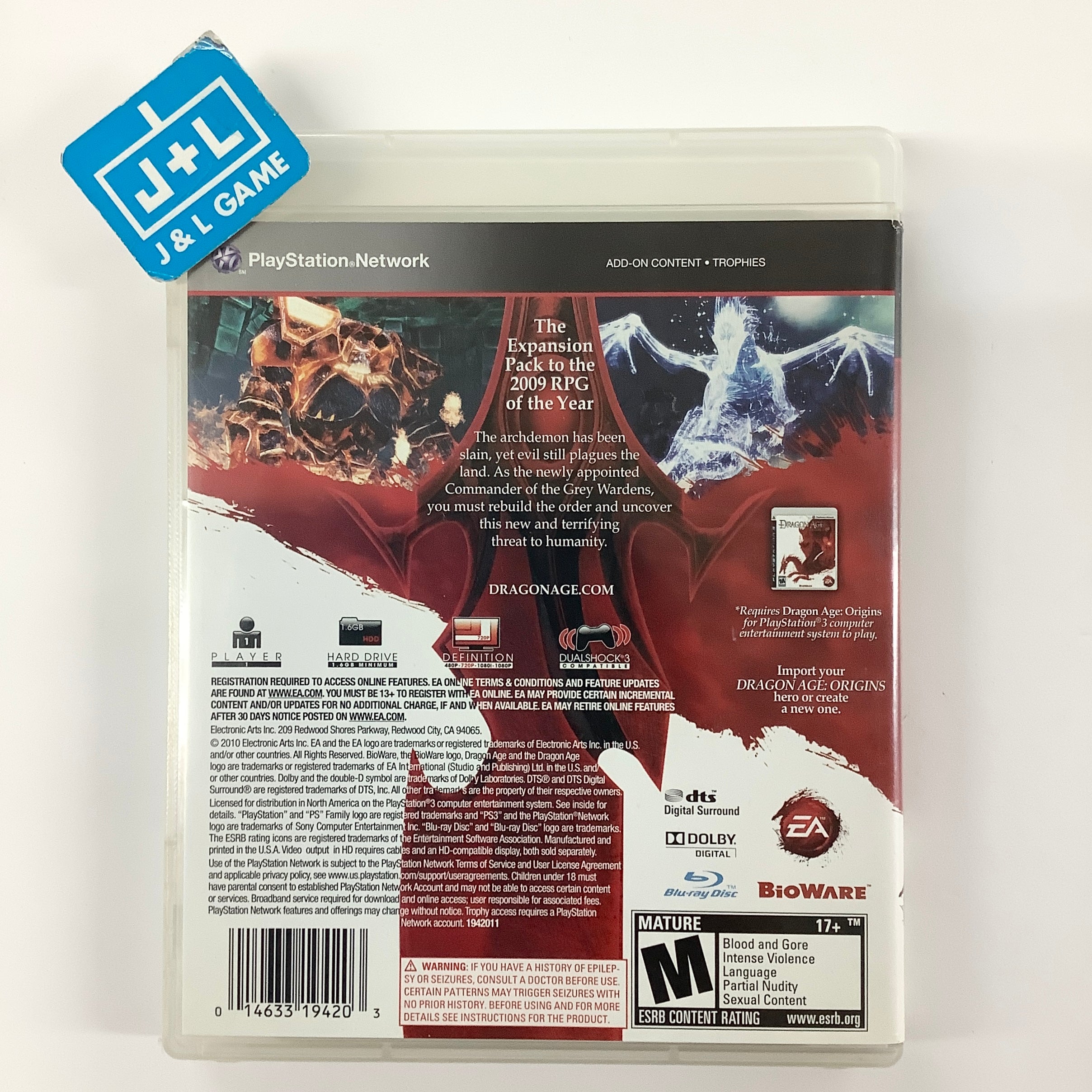 Dragon Age: Origins - Awakening - (PS3) PlayStation 3 [Pre-Owned] Video Games Electronic Arts