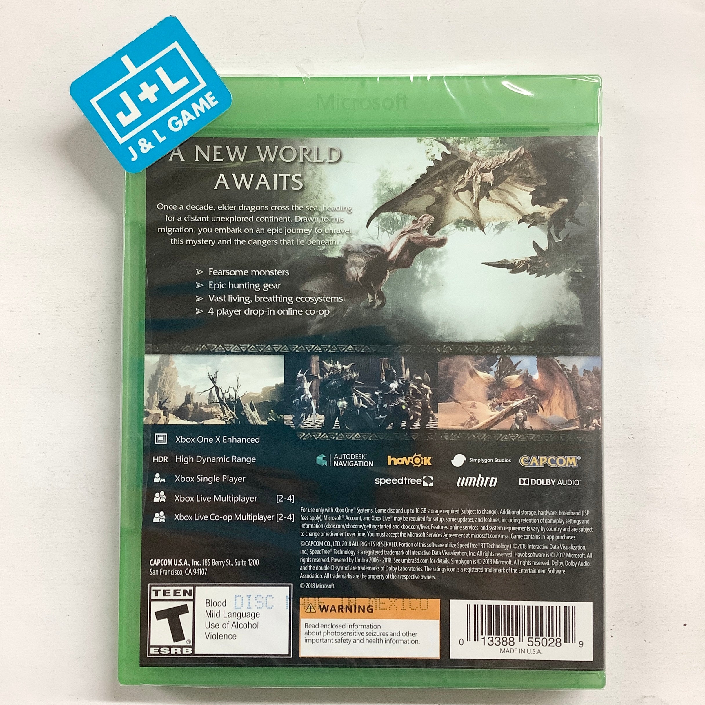 Monster Hunter World - (XB1) Xbox One Video Games Capcom   