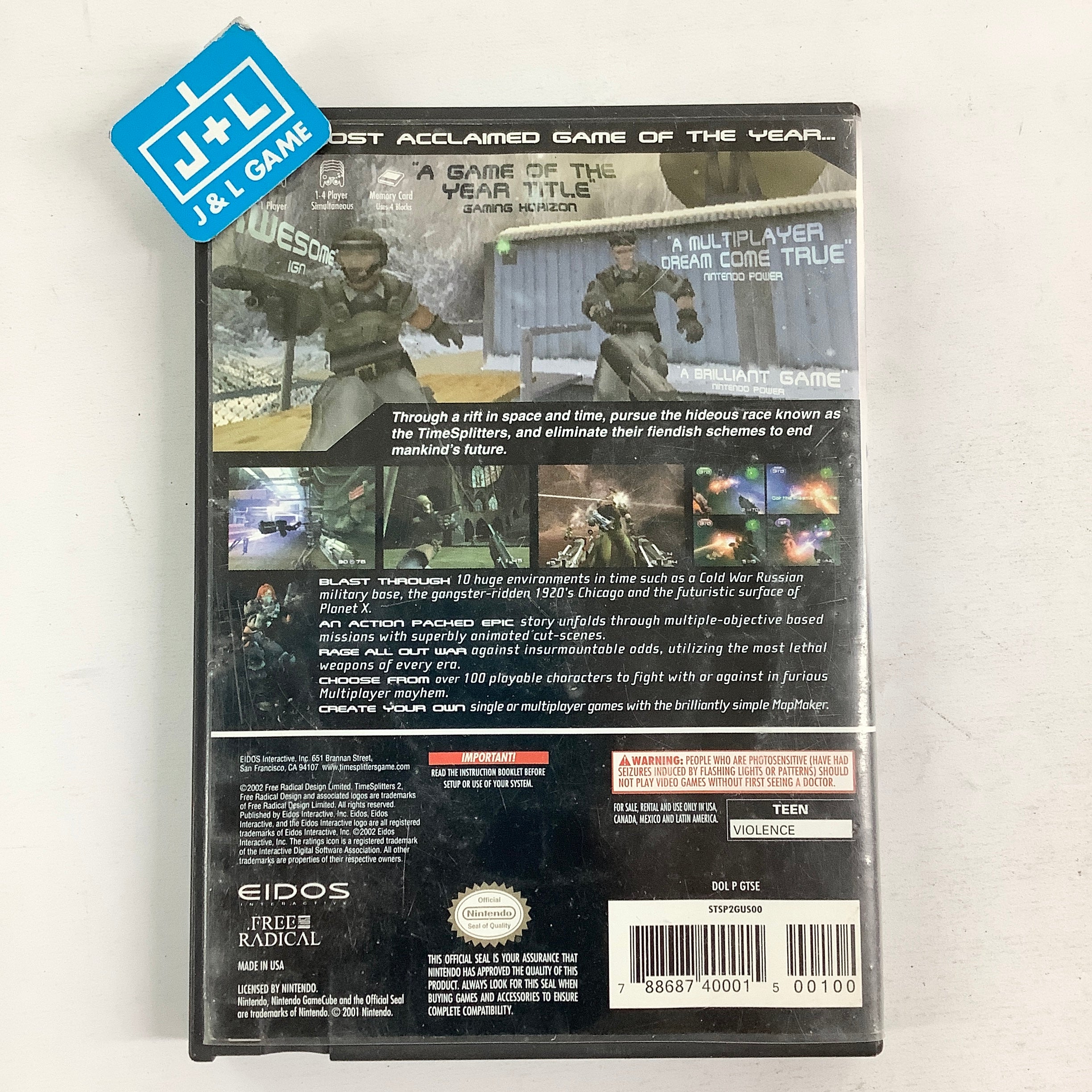 TimeSplitters 2 - (GC) GameCube [Pre-Owned] Video Games Eidos Interactive