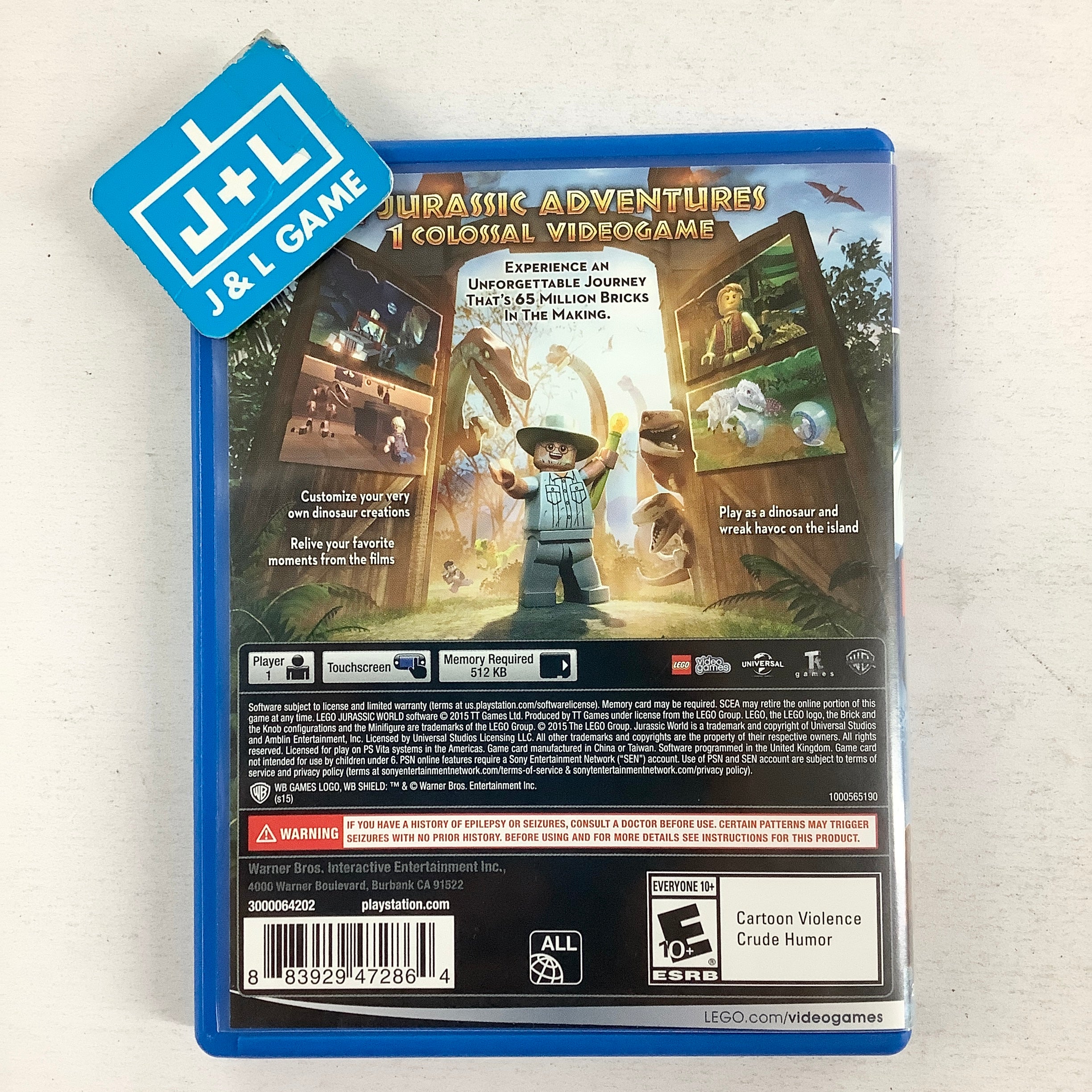 LEGO Jurassic World - (PSV) PlayStation Vita [Pre-Owned] Video Games WB Games