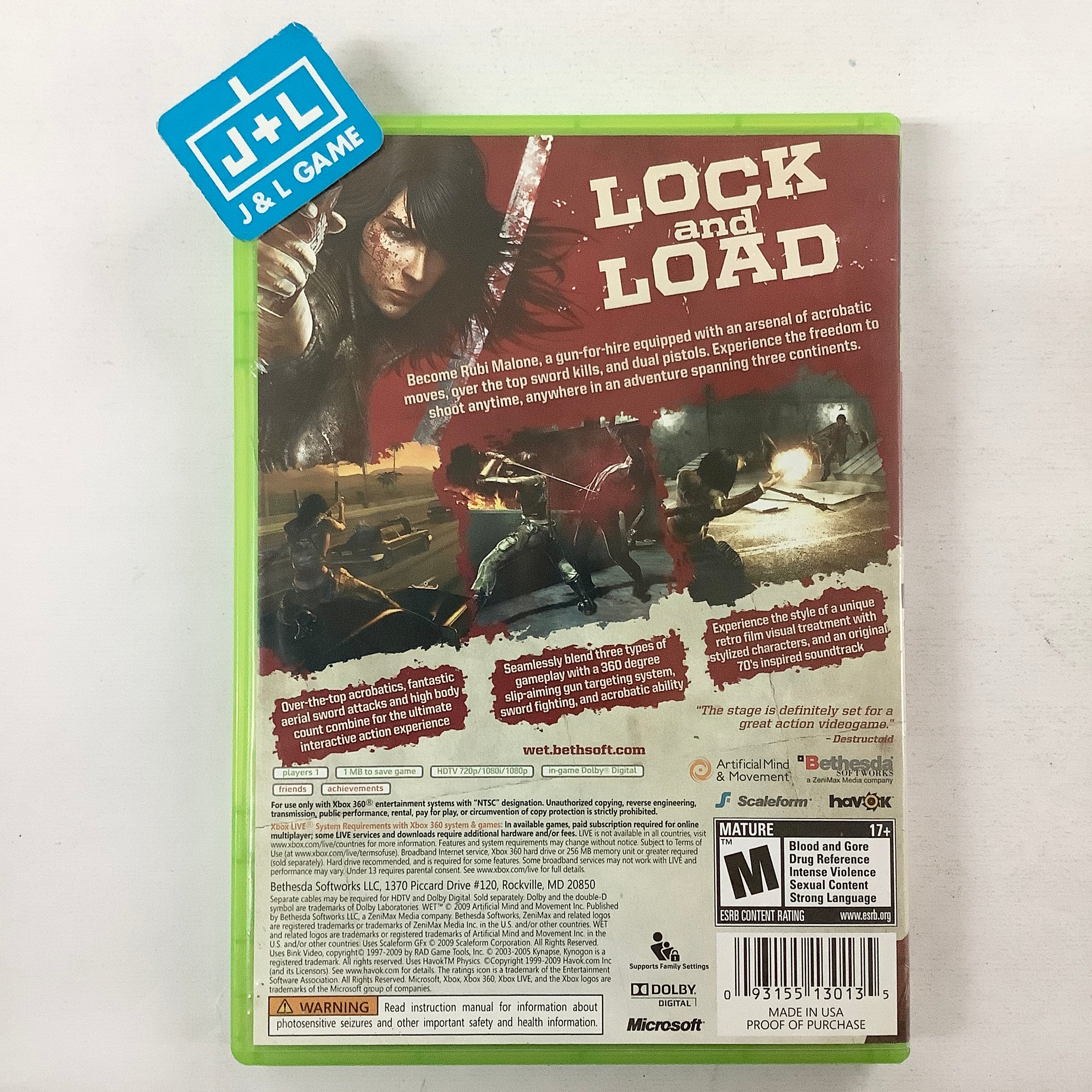 Wet - Xbox 360 [Pre-Owned] Video Games Bethesda Softworks   